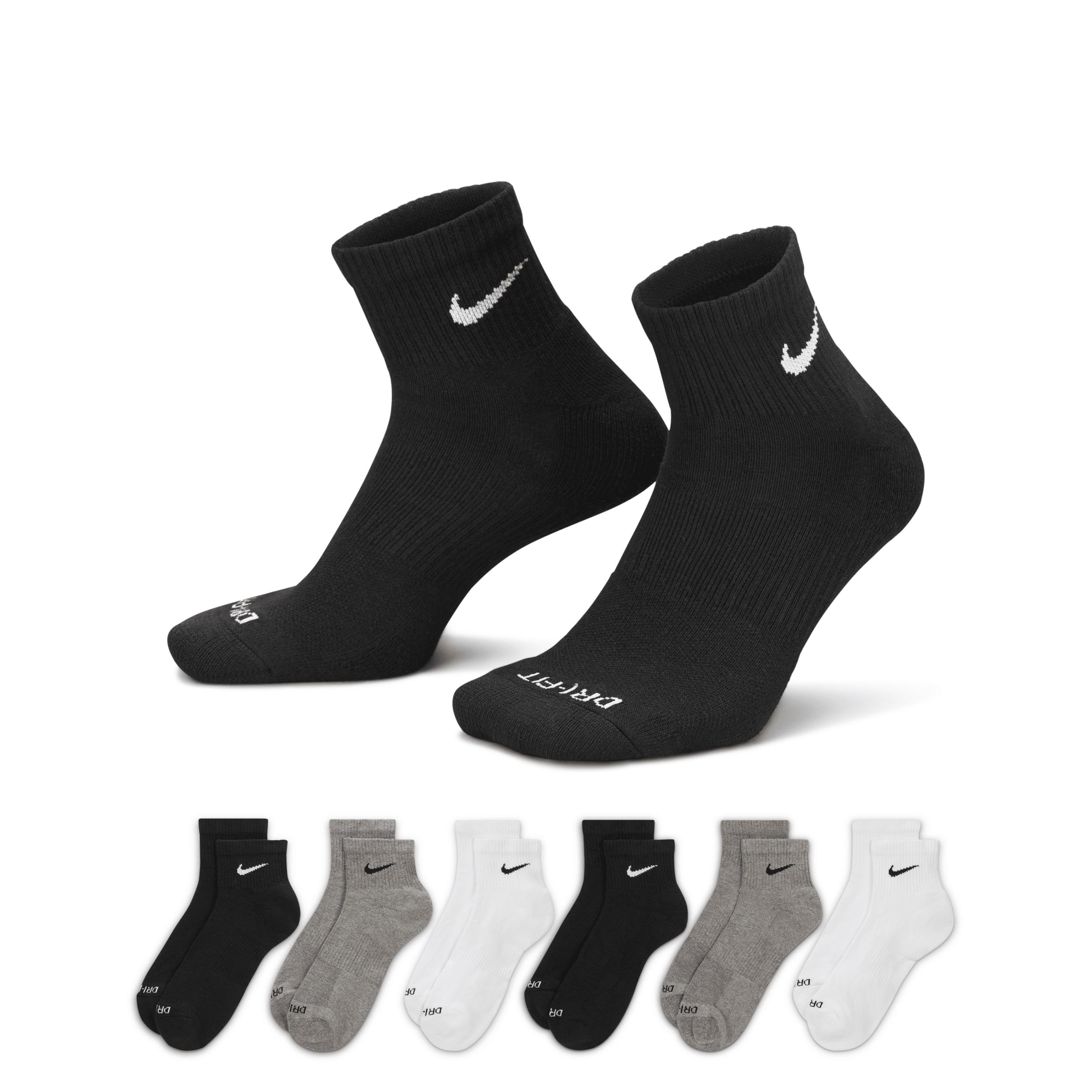 Nike Men's Everyday Plus Cushioned Training Ankle Socks (6 Pairs) by NIKE