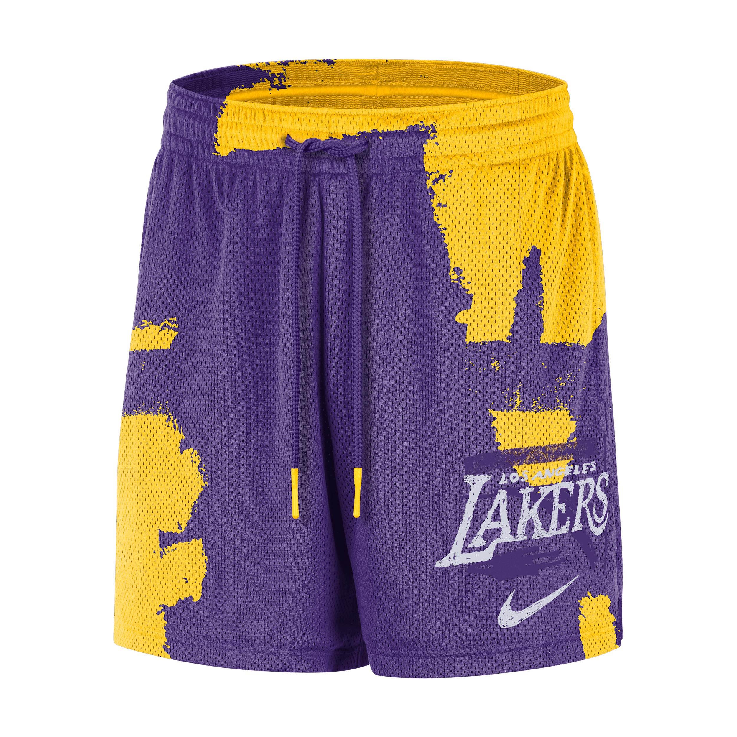 Nike Men's Los Angeles Lakers Courtside Jordan Dri-FIT NBA Mesh Practice Shorts by NIKE