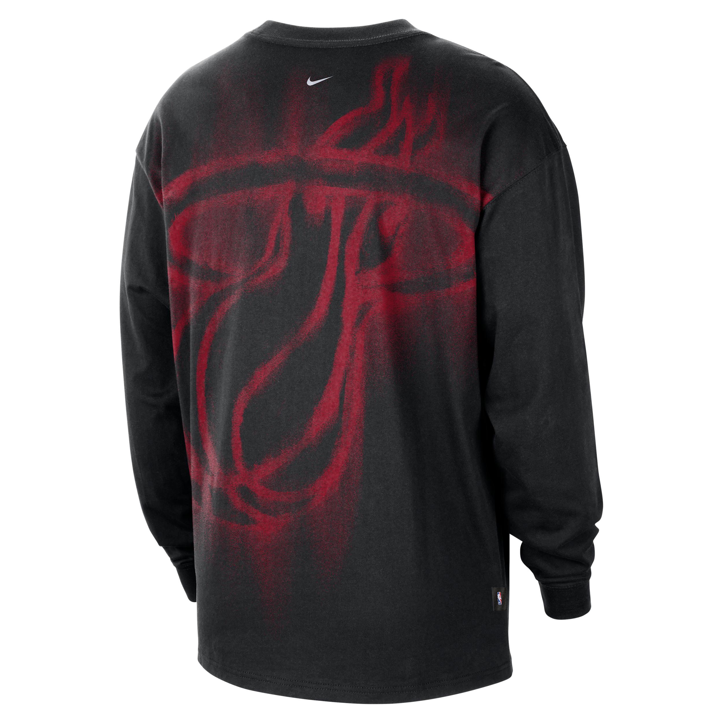 Nike Men's Miami Heat Standard Issue Basketball Long-Sleeve Top by NIKE