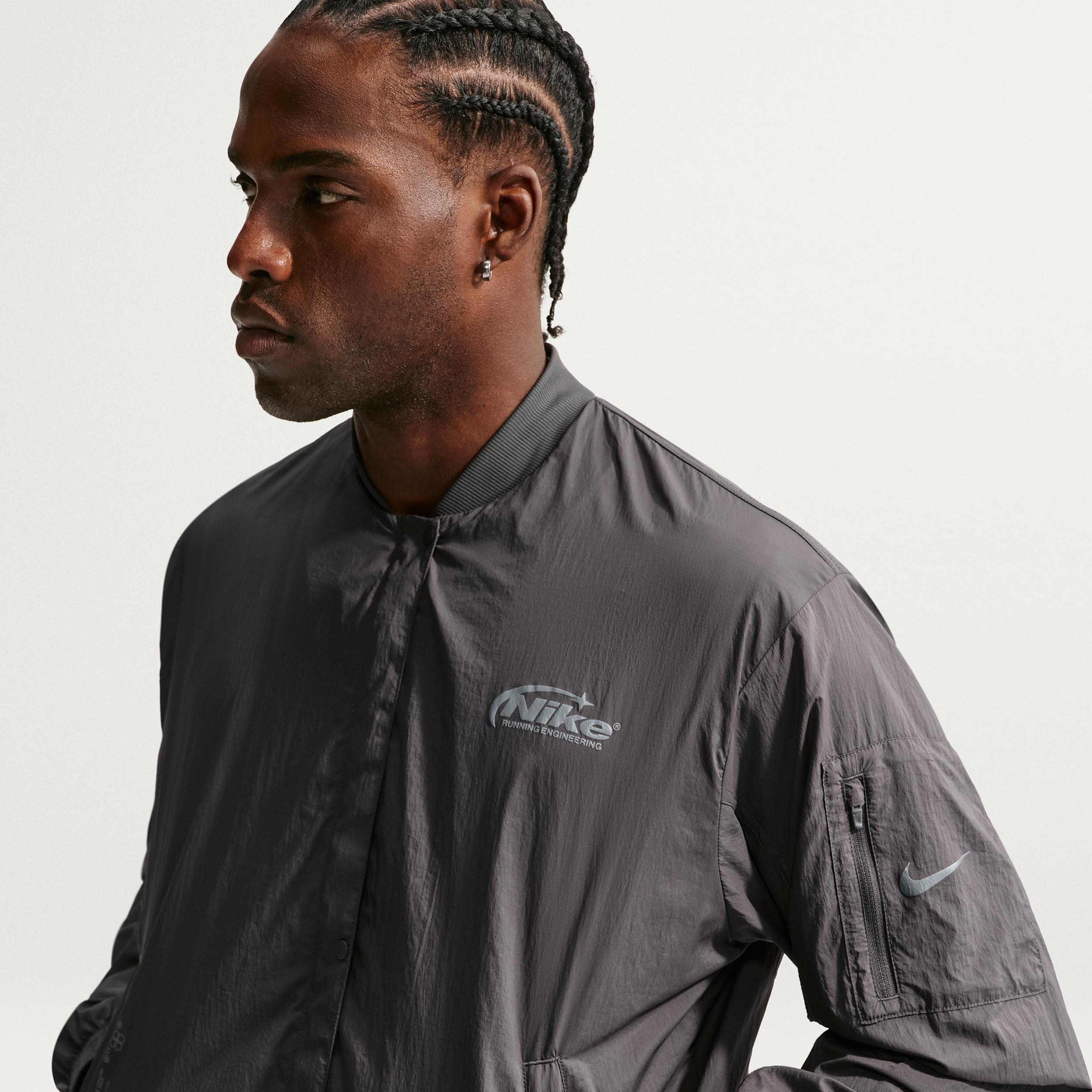 Nike Men's Repel UV Protection Running Bomber Jacket by NIKE