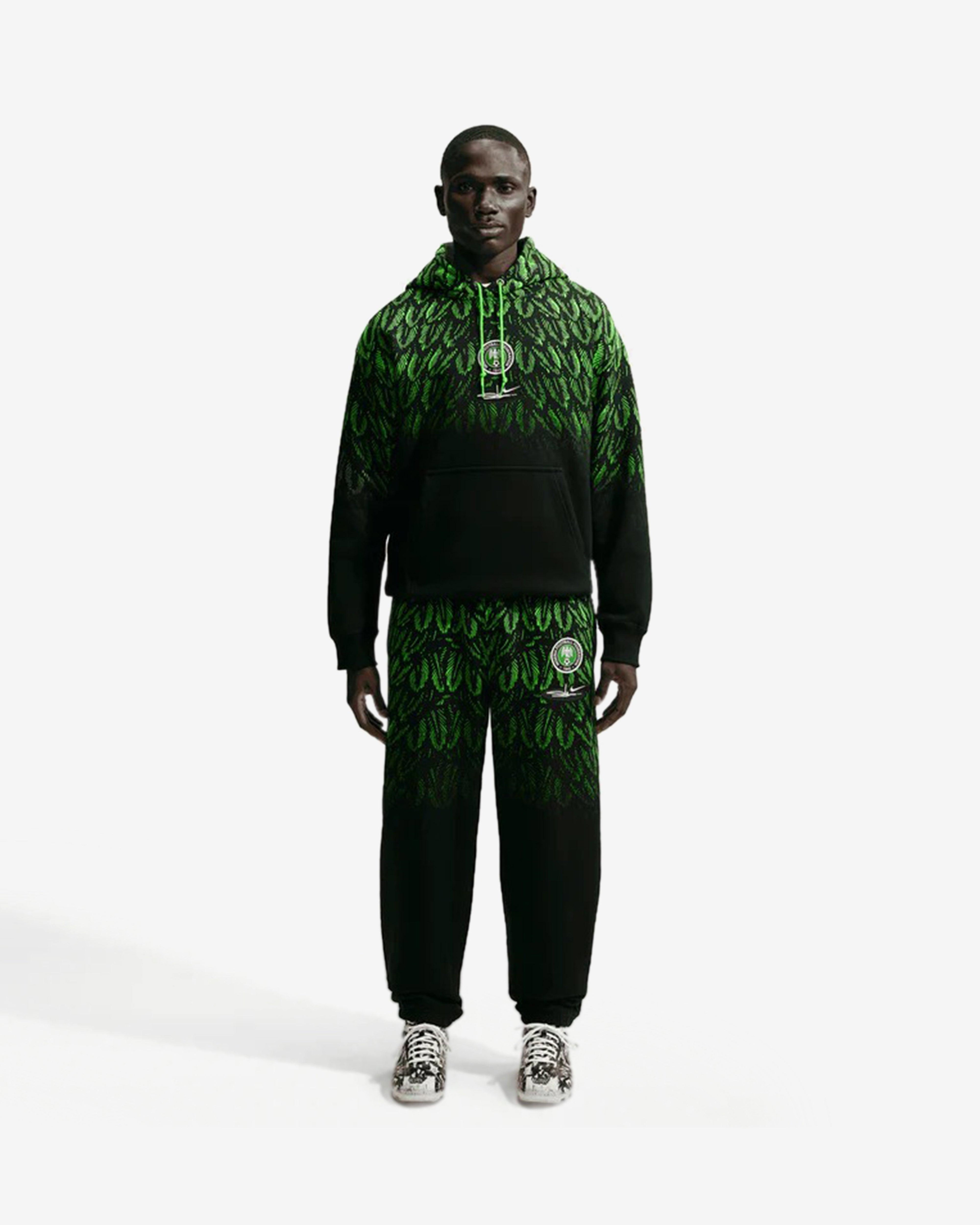 Nike - Men's Slawn X Nigeria Fleece Pants - (Black/Poison Green) by NIKE