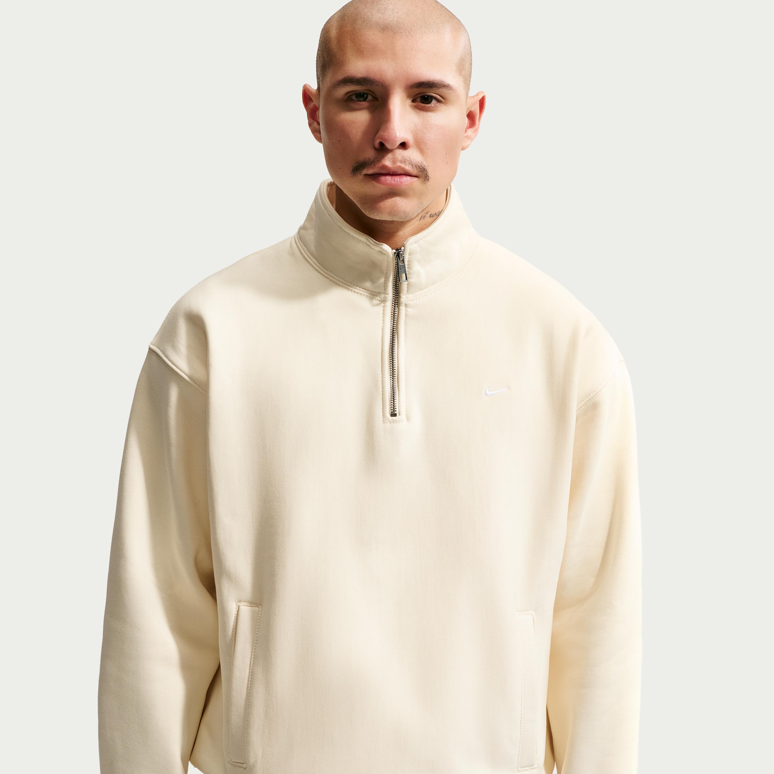 Nike Men's Solo Swoosh Fleece Quarter-Zip Top by NIKE