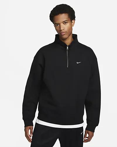 Nike Men's Solo Swoosh Fleece Quarter-Zip Top by NIKE