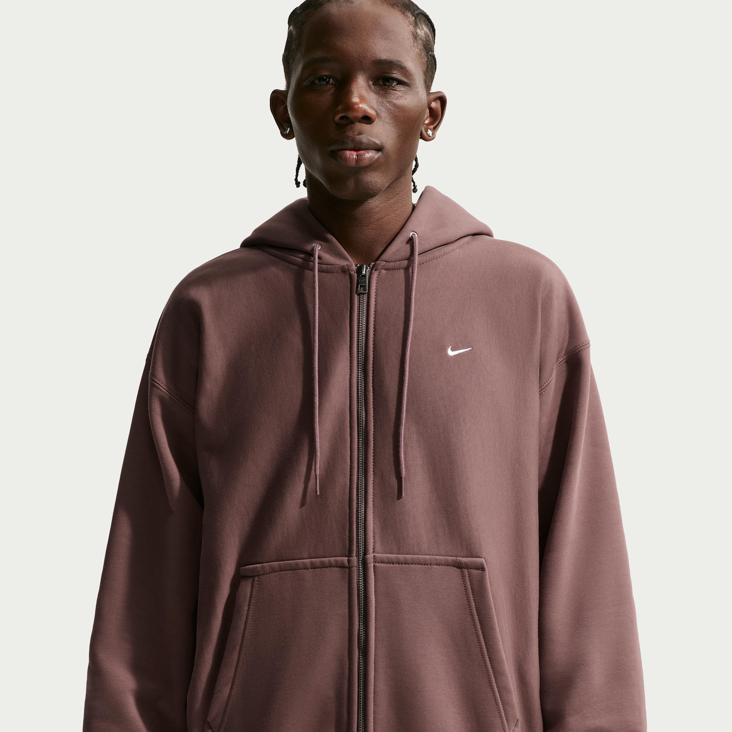 Nike Men's Solo Swoosh Full-Zip Fleece Hoodie by NIKE
