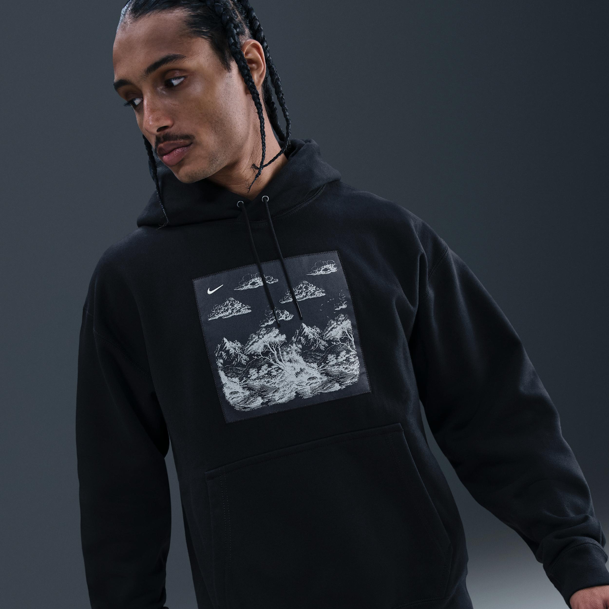 Nike Men's Solo Swoosh Pullover Fleece Hoodie by NIKE