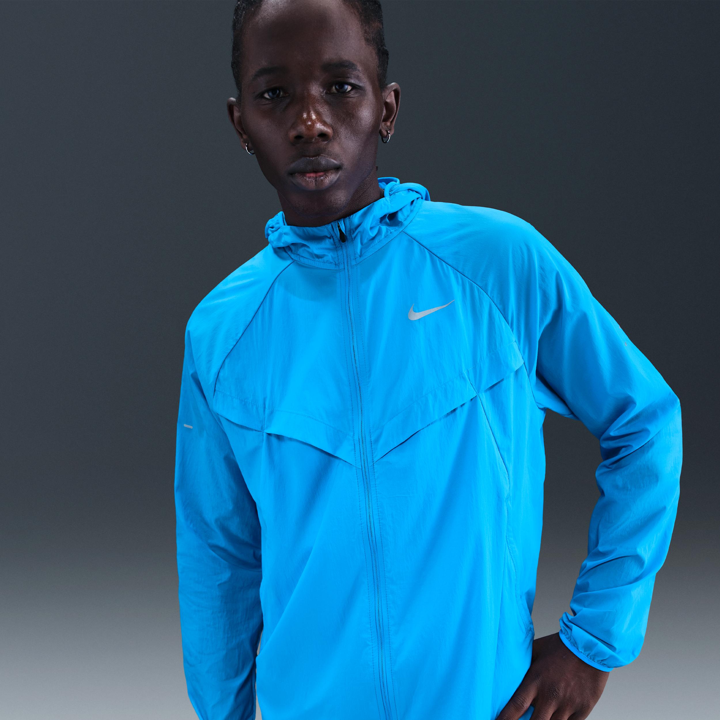 Nike Men's Stride Repel UV Running Jacket by NIKE