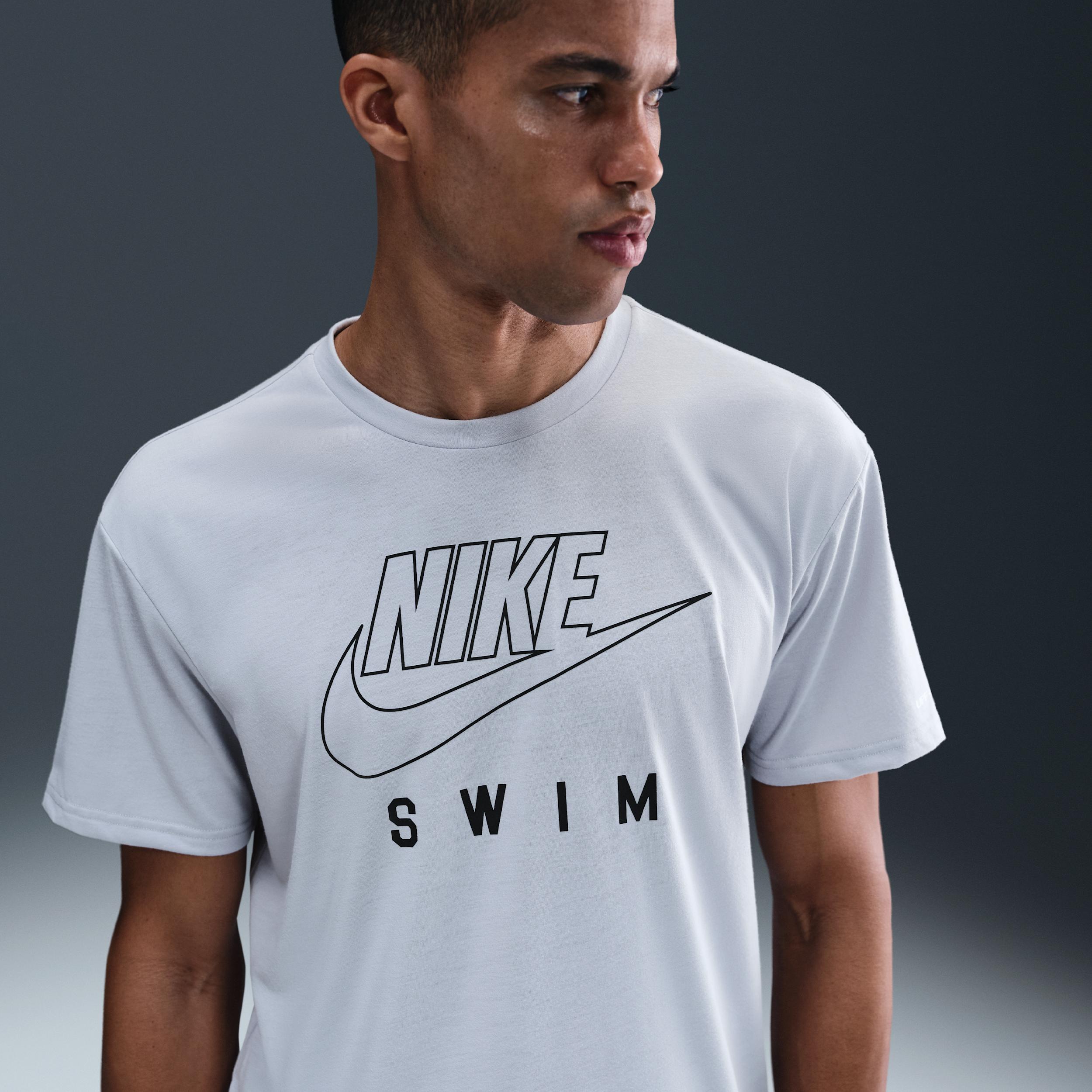 Nike Men's Swim Swoosh Hydroguard Short-Sleeve Top by NIKE