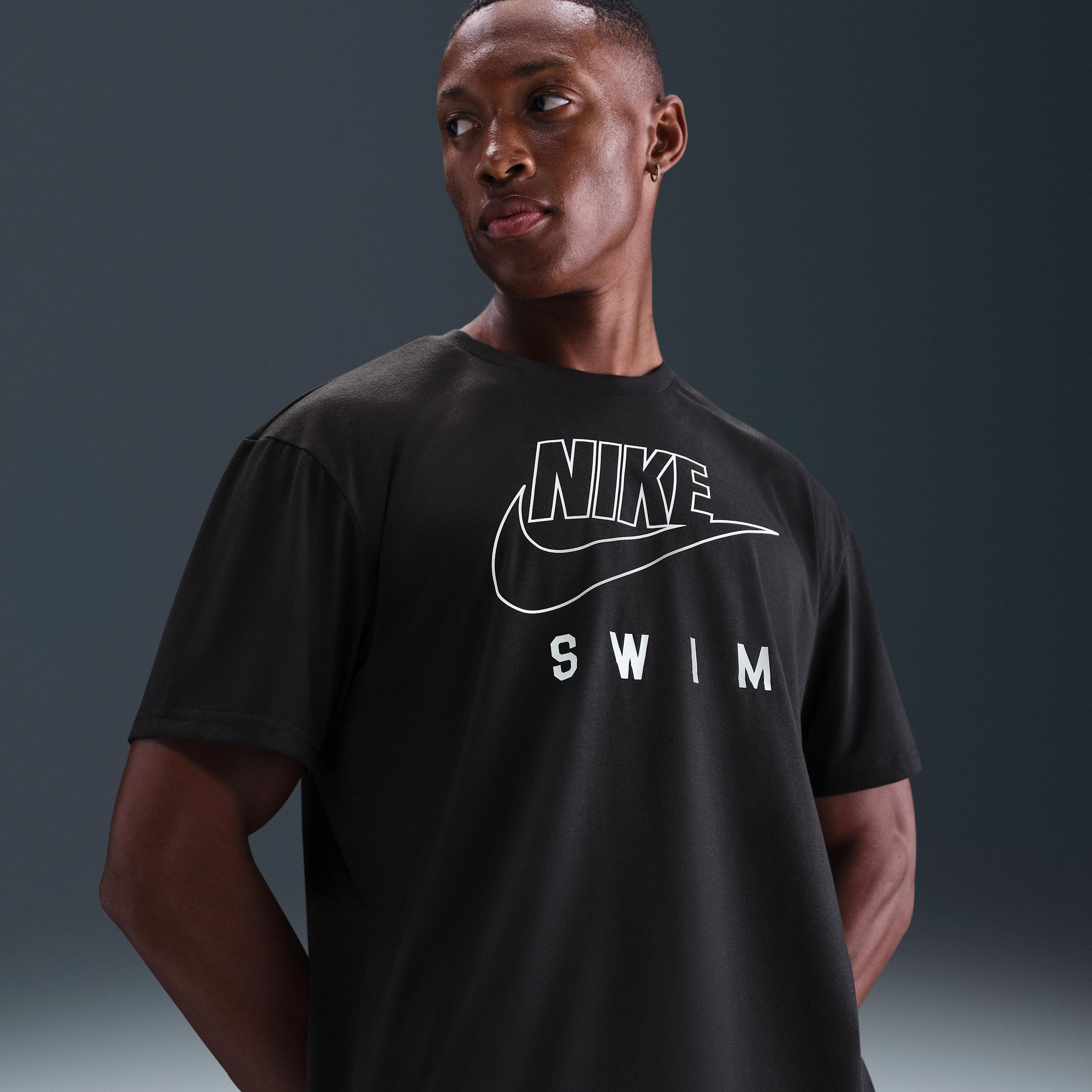 Nike Men's Swim Swoosh Hydroguard Short-Sleeve Top by NIKE
