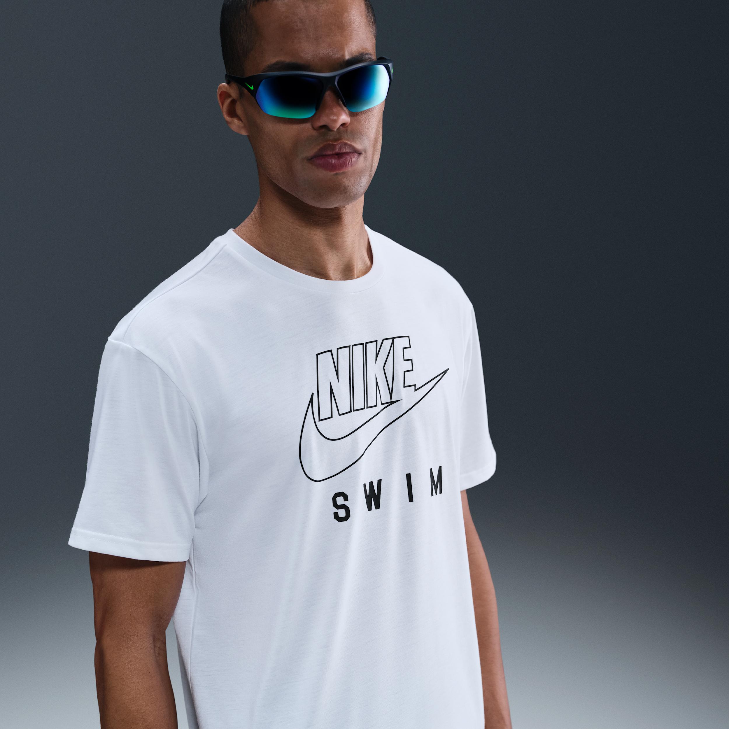 Nike Men's Swim Swoosh Hydroguard Short-Sleeve Top by NIKE