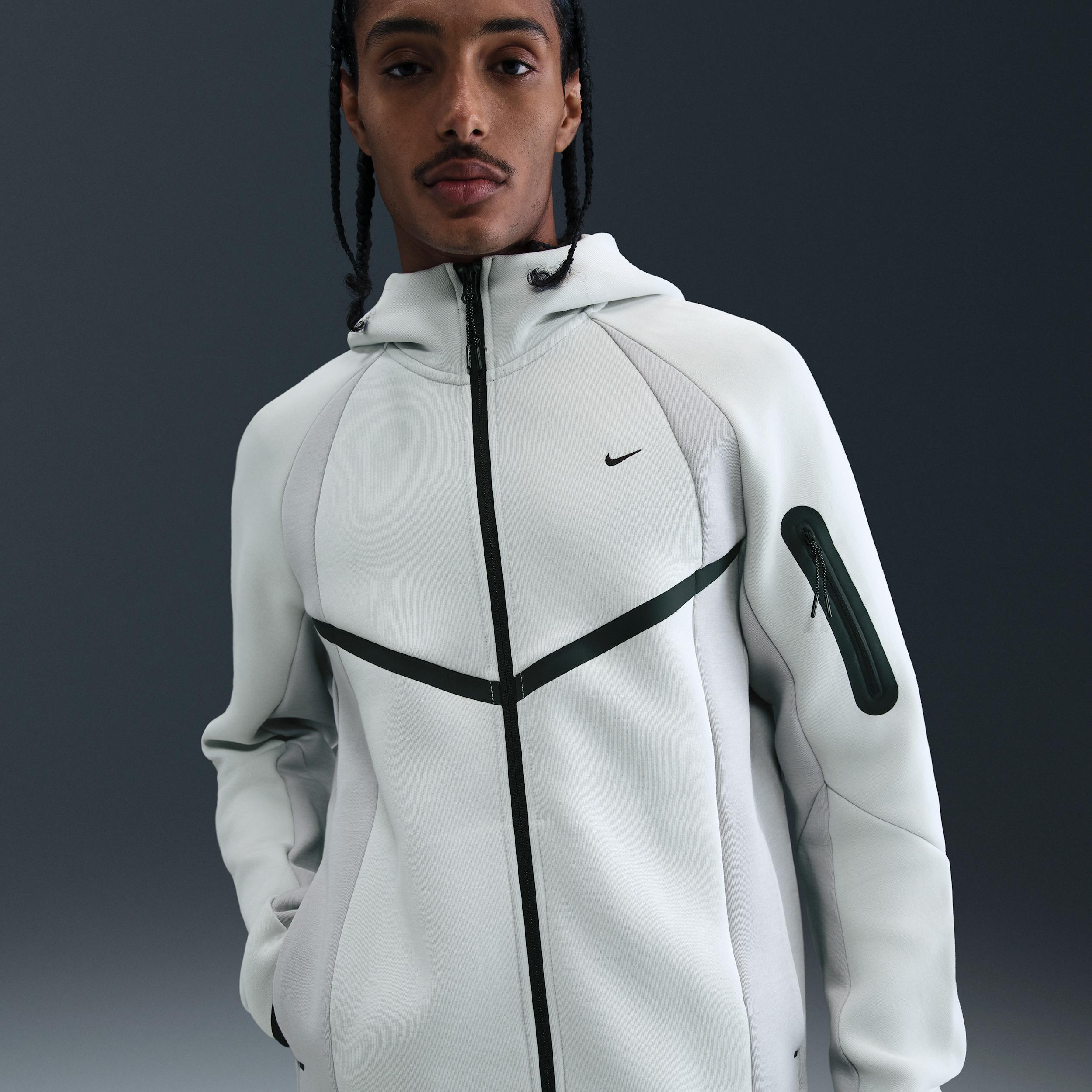 Nike Men's Tech Color-Block Full-Zip Fleece Windrunner Jacket by NIKE