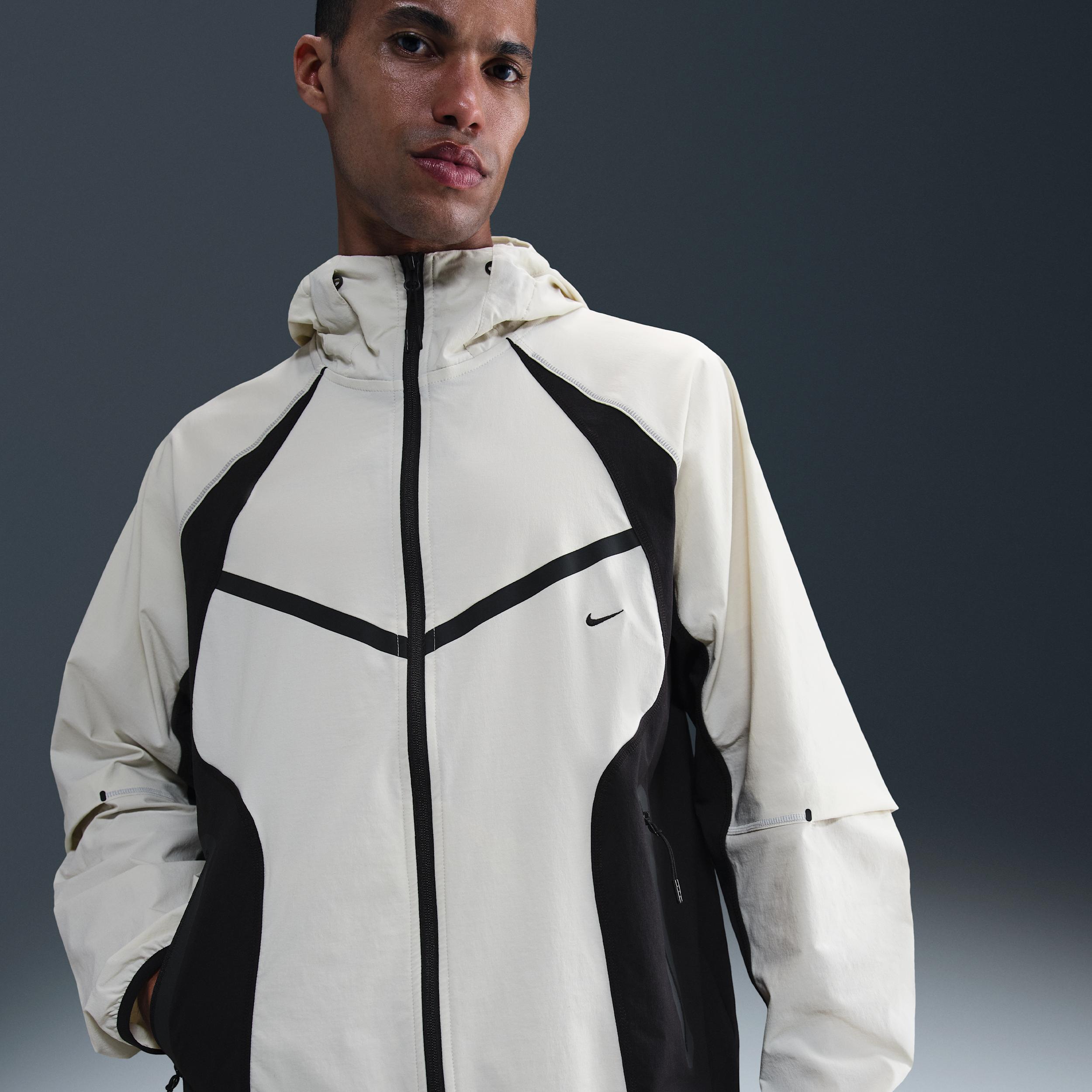 Nike Men's Tech Dri-FIT Woven Color-Block Windrunner Loose Jacket by NIKE