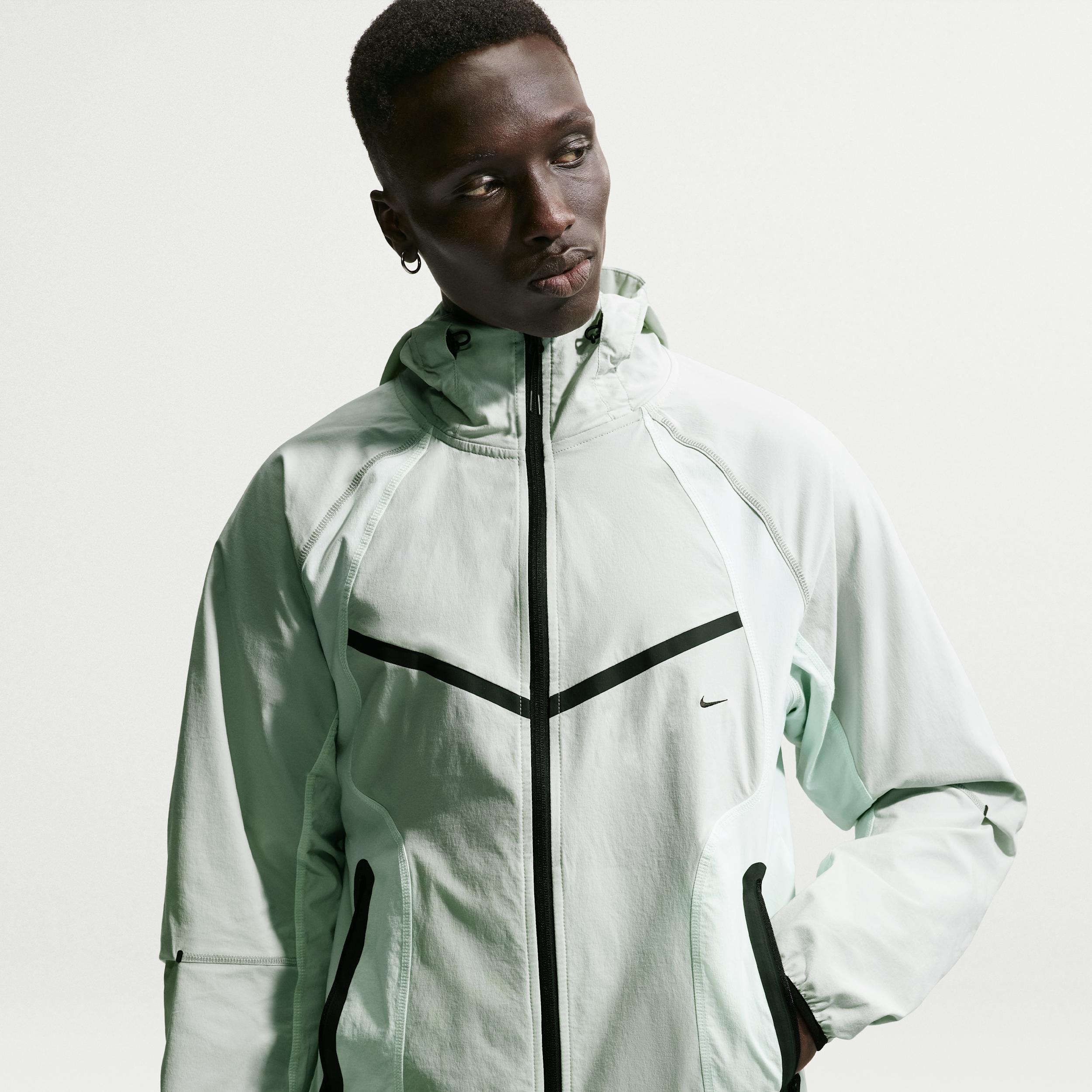 Nike Men's Tech Dri-FIT Woven Full-Zip Color-Block Windrunner Jacket by NIKE