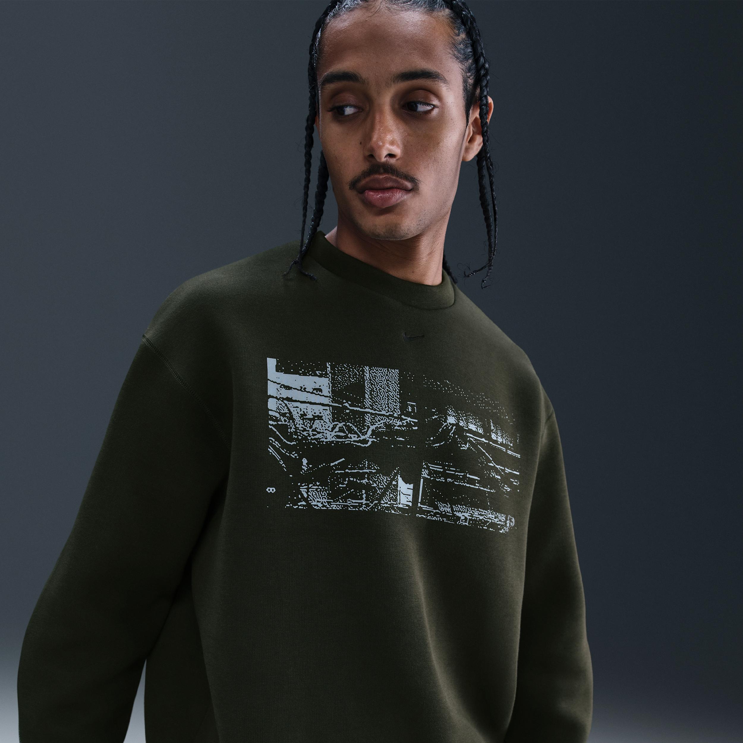 Nike Men's Tech Fleece Crew with Reflective Accents by NIKE