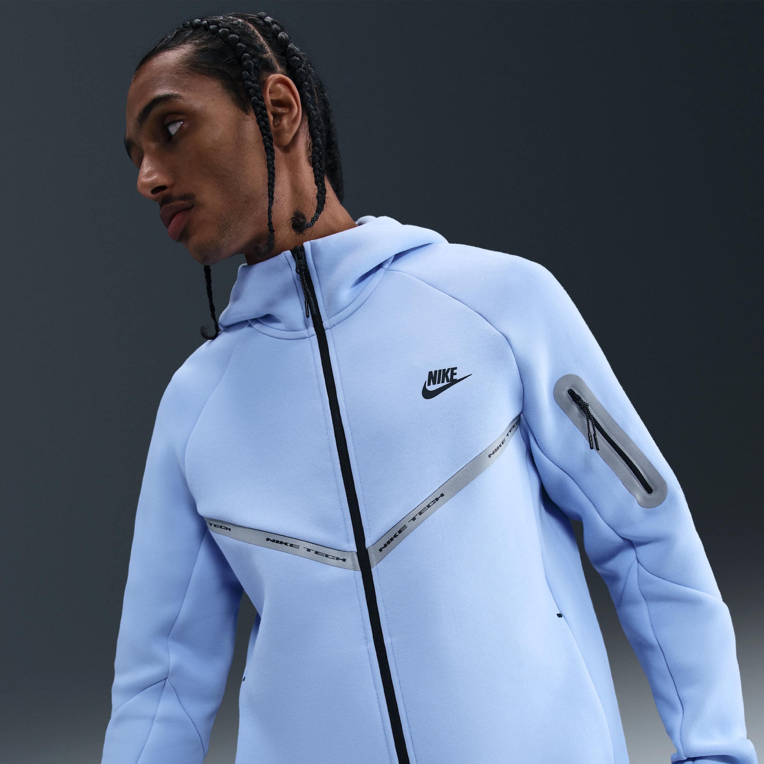 Nike Men's Tech Full-Zip Fleece Windrunner Jacket with Reflective Accents by NIKE