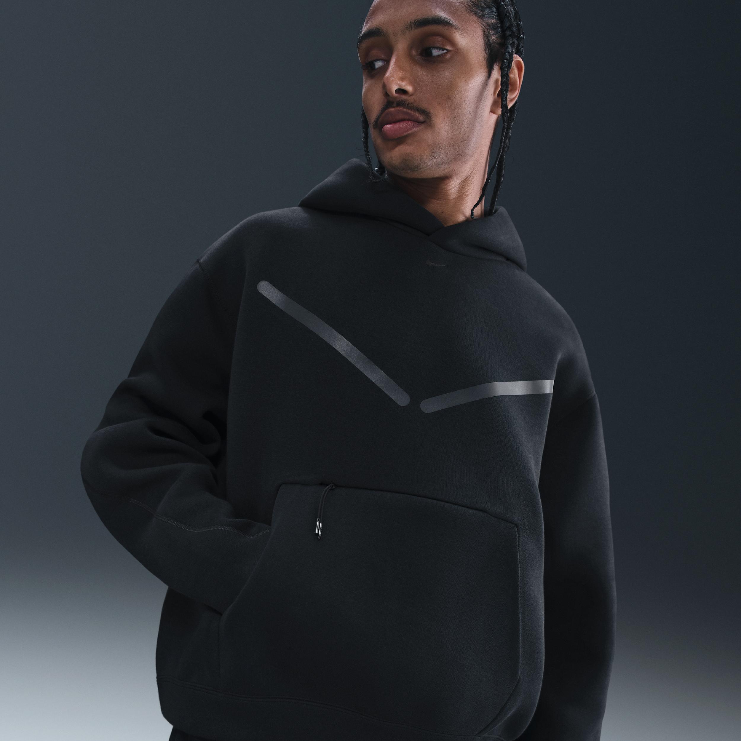 Nike Men's Tech Pullover Hoodie with Reflective Accents by NIKE
