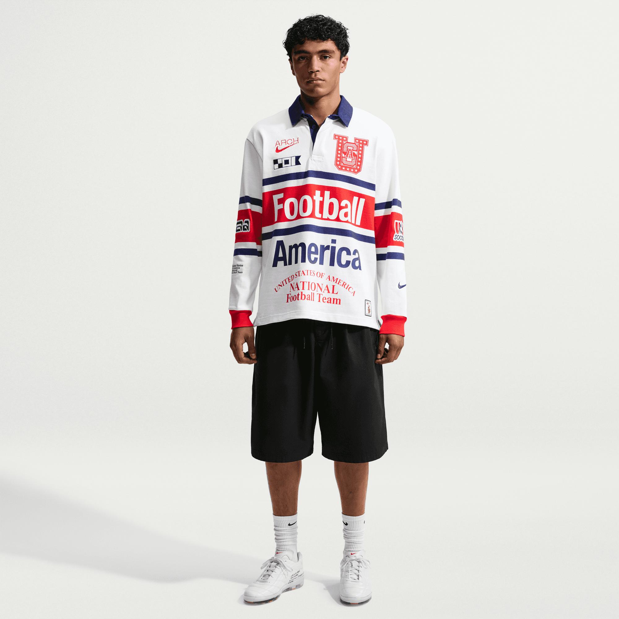 Nike - Men's Virgil Abloh Archive Long Sleeve Rugby Top - (IM3227-100) by NIKE