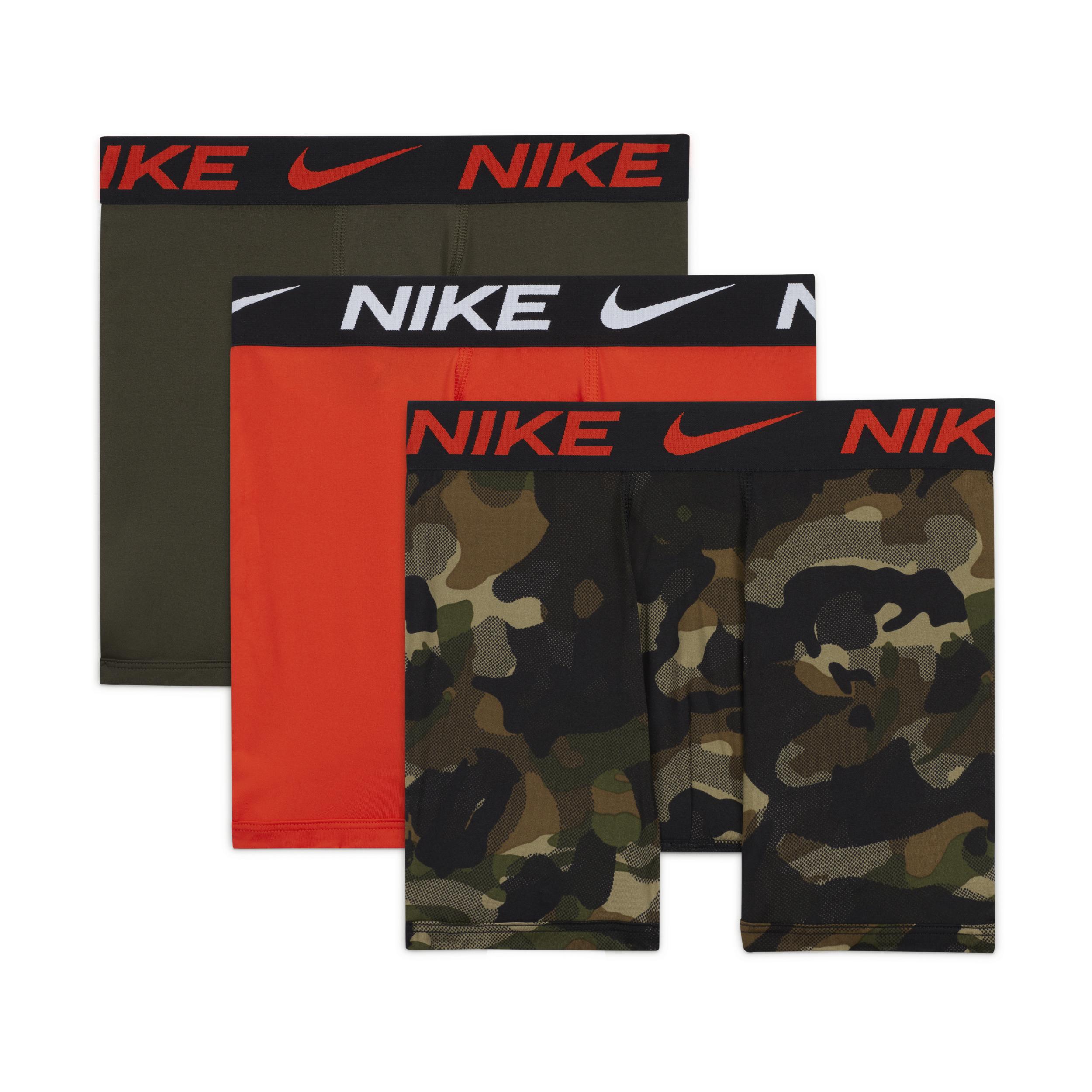 Nike Micro Print Boxer Briefs (3-Pack) Big Kids' Underwear by NIKE