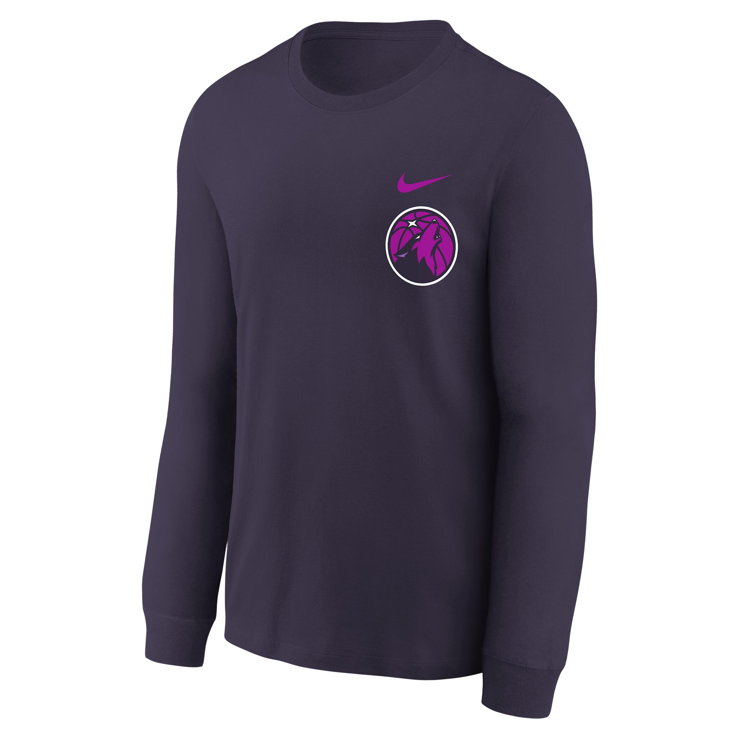 Nike Minnesota Timberwolves Essential City Edition Big Kids' Long-Sleeve T-Shirt by NIKE