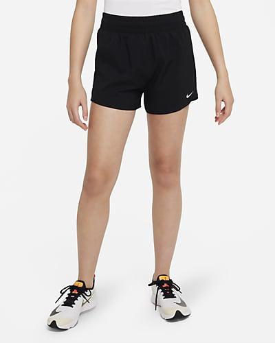 Nike One Big Kids' (Girls') Dri-FIT High-Waisted Woven Training Shorts by NIKE