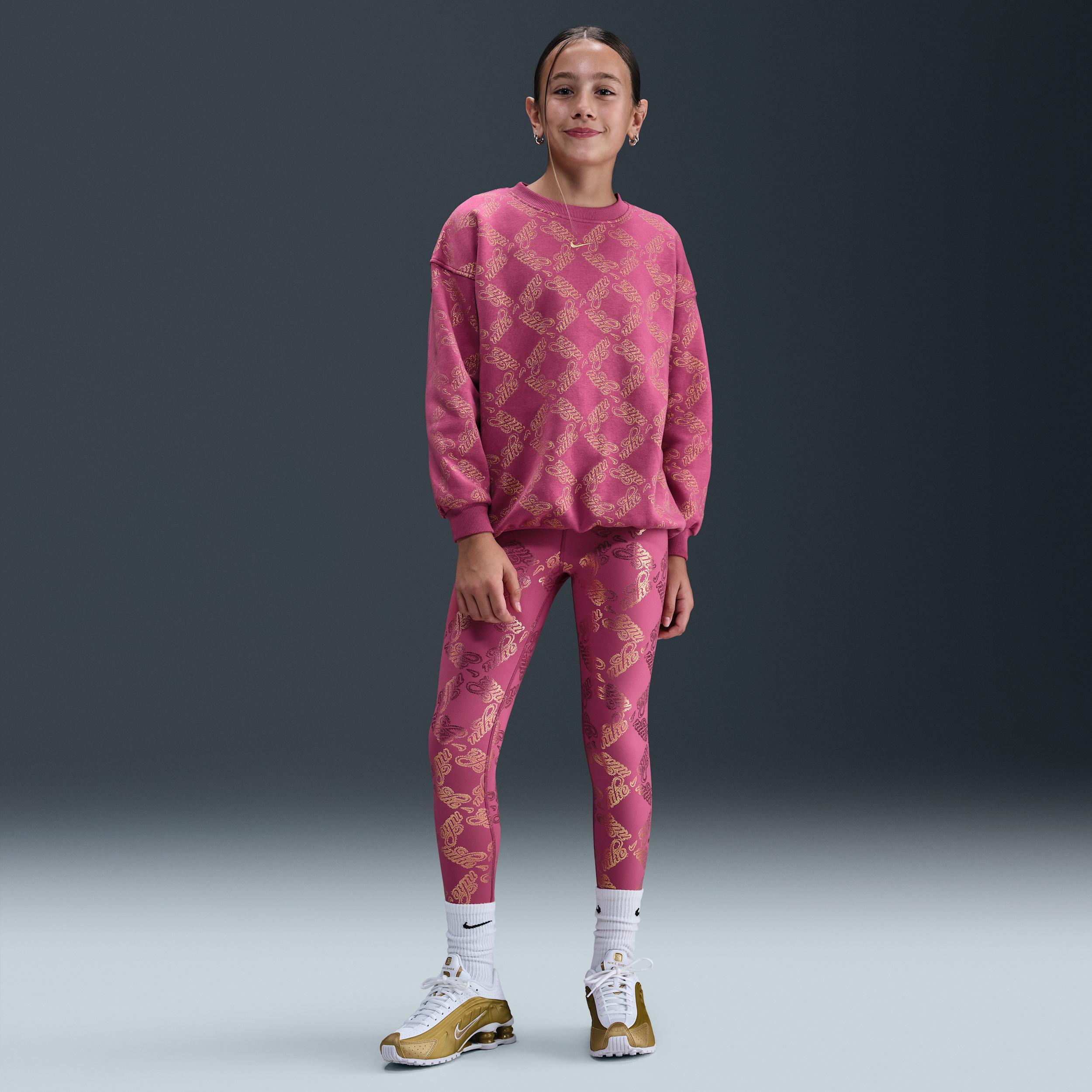 Nike One Big Kids' (Girls') Dri-FIT Printed Leggings by NIKE