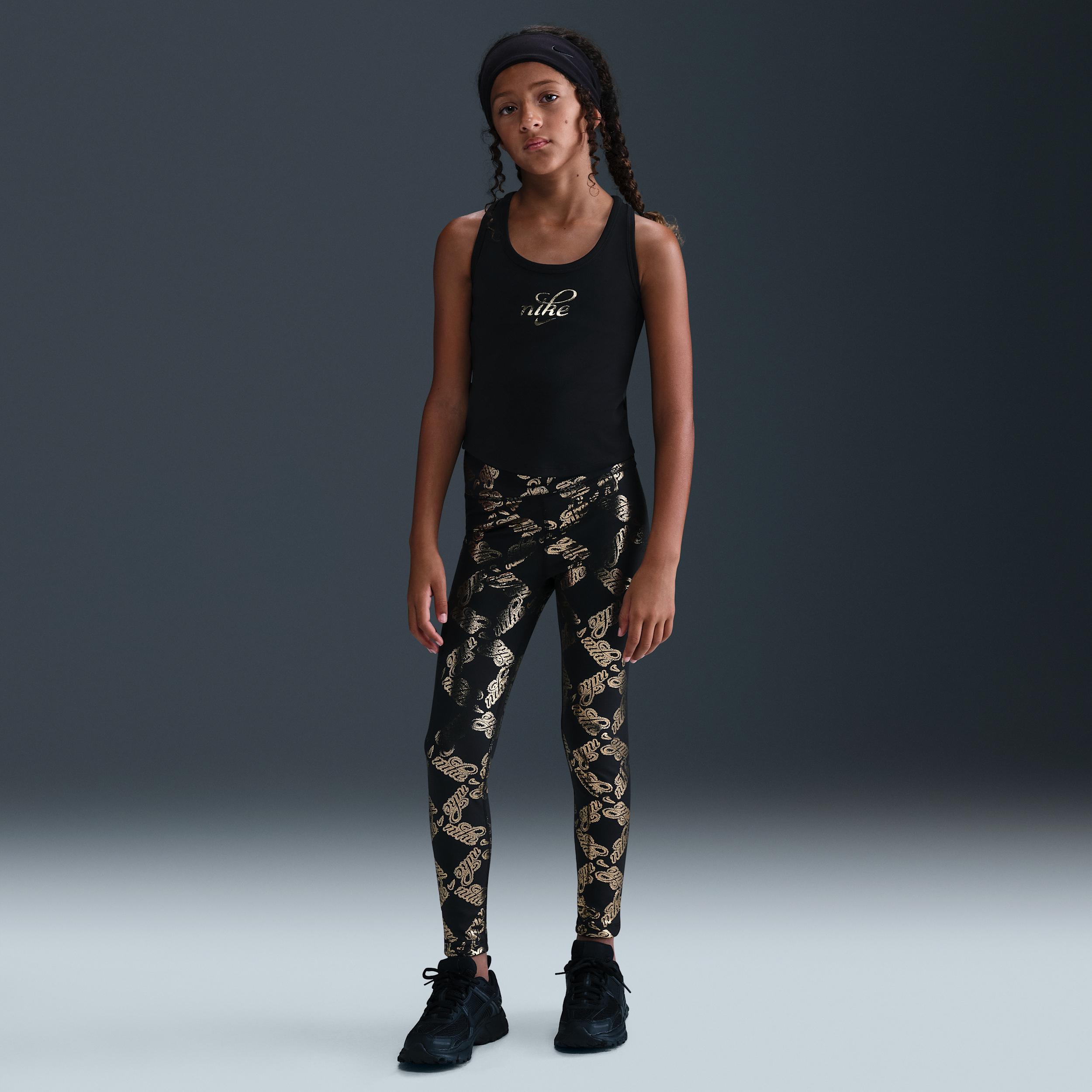 Nike One Big Kids' (Girls') Dri-FIT Printed Leggings by NIKE