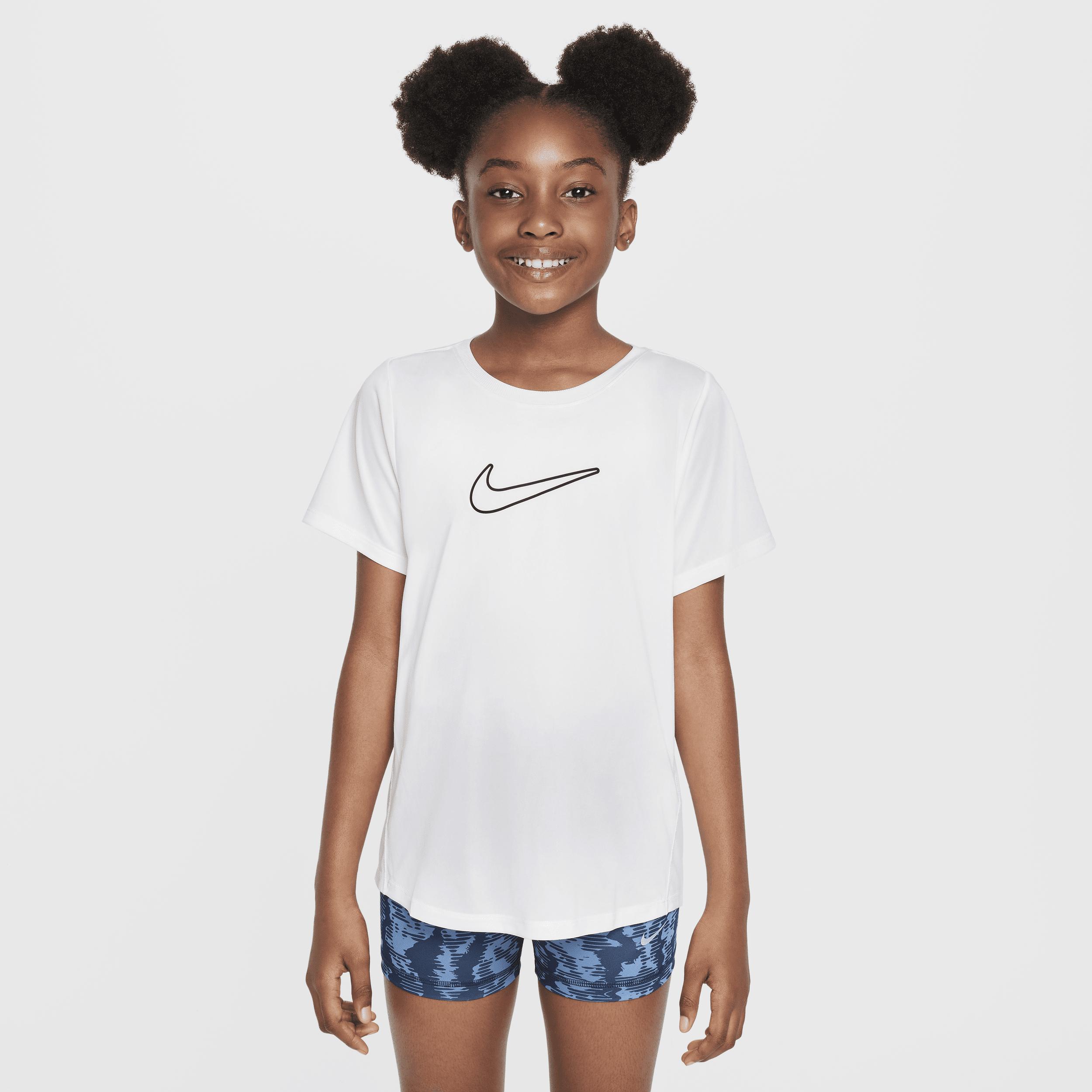 Nike One Fitted Big Kids' (Girls') Dri-FIT Short-Sleeve Top by NIKE