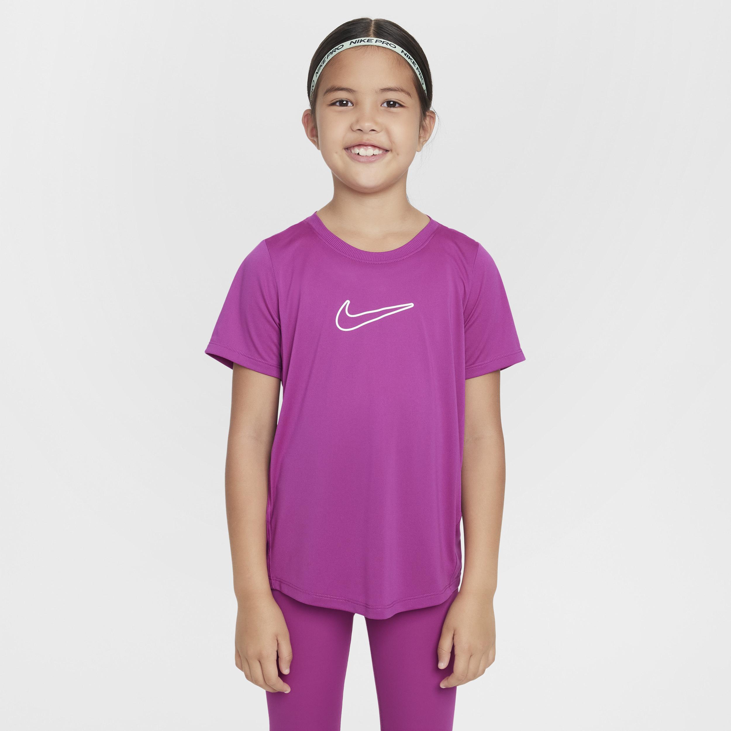 Nike One Fitted Big Kids' (Girls') Dri-FIT Short-Sleeve Top by NIKE