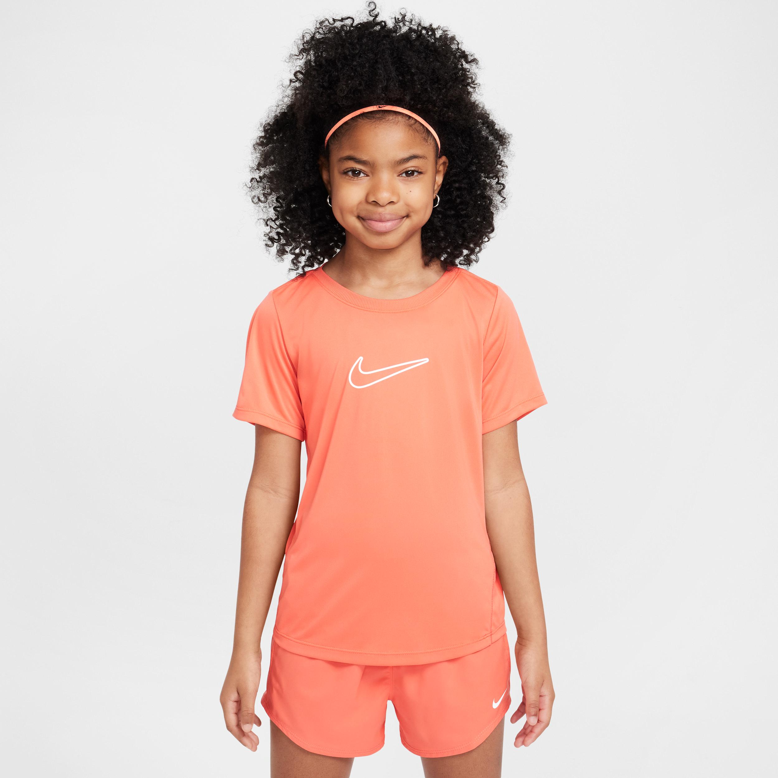 Nike One Fitted Big Kids' (Girls') Dri-FIT Short-Sleeve Top by NIKE