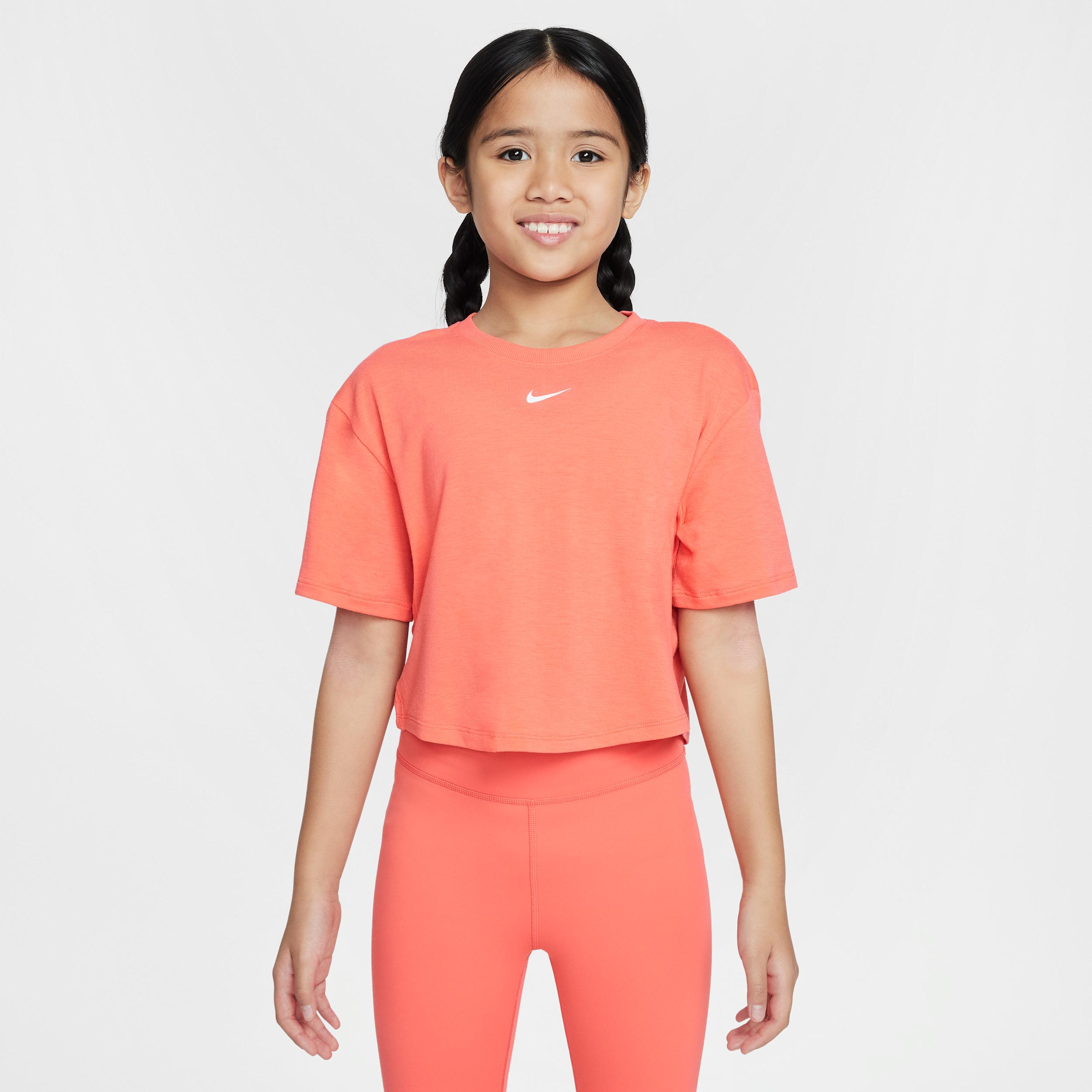 Nike One Relaxed Big Kids' (Girls') Dri-FIT Short-Sleeve Top by NIKE