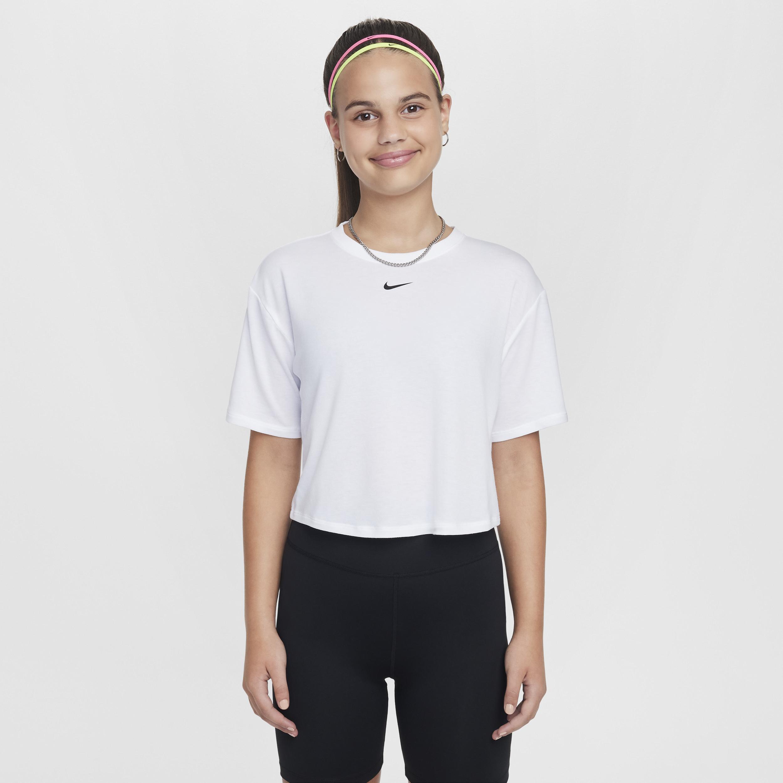 Nike One Relaxed Big Kids' (Girls') Dri-FIT Short-Sleeve Top by NIKE