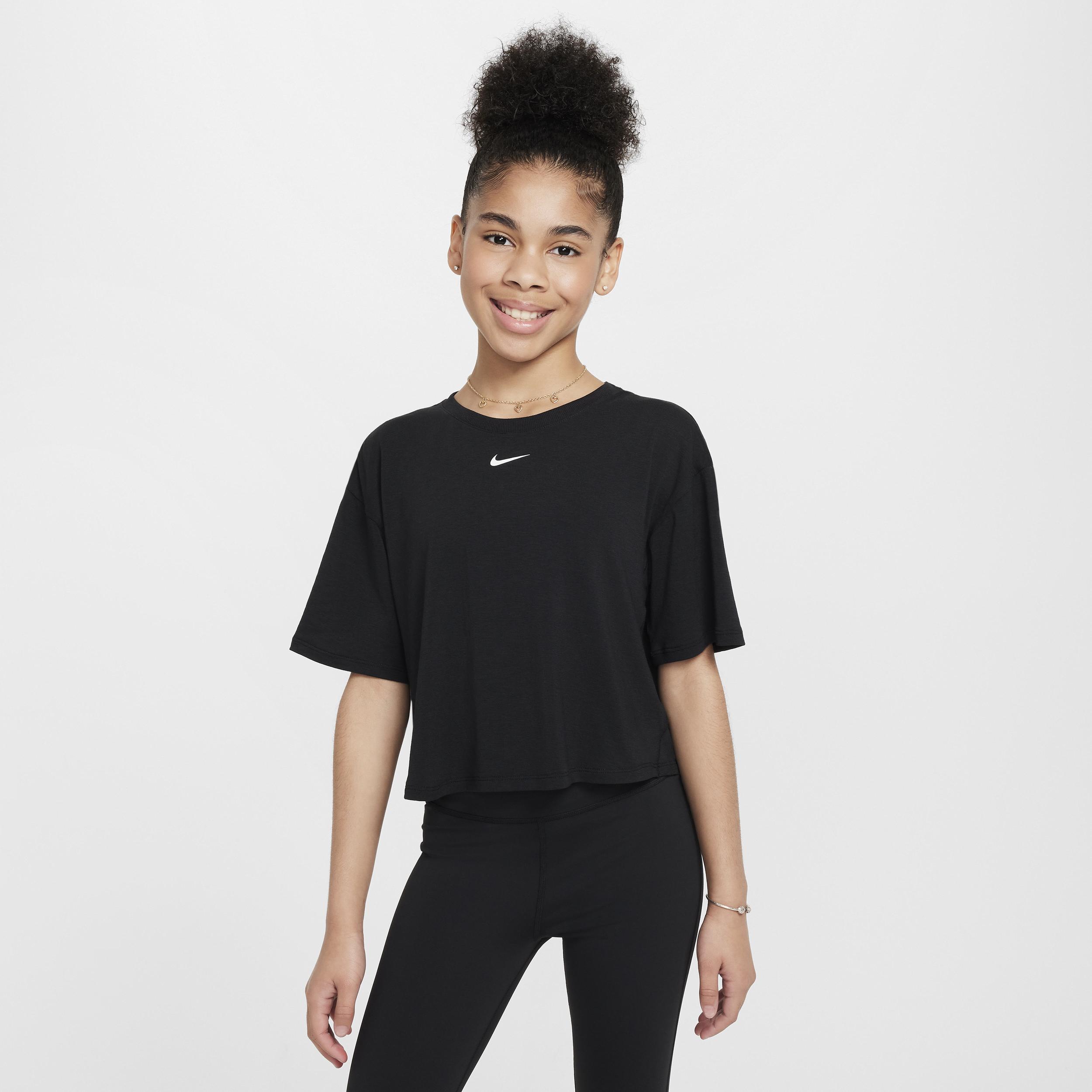 Nike One Relaxed Big Kids' (Girls') Dri-FIT Short-Sleeve Top by NIKE