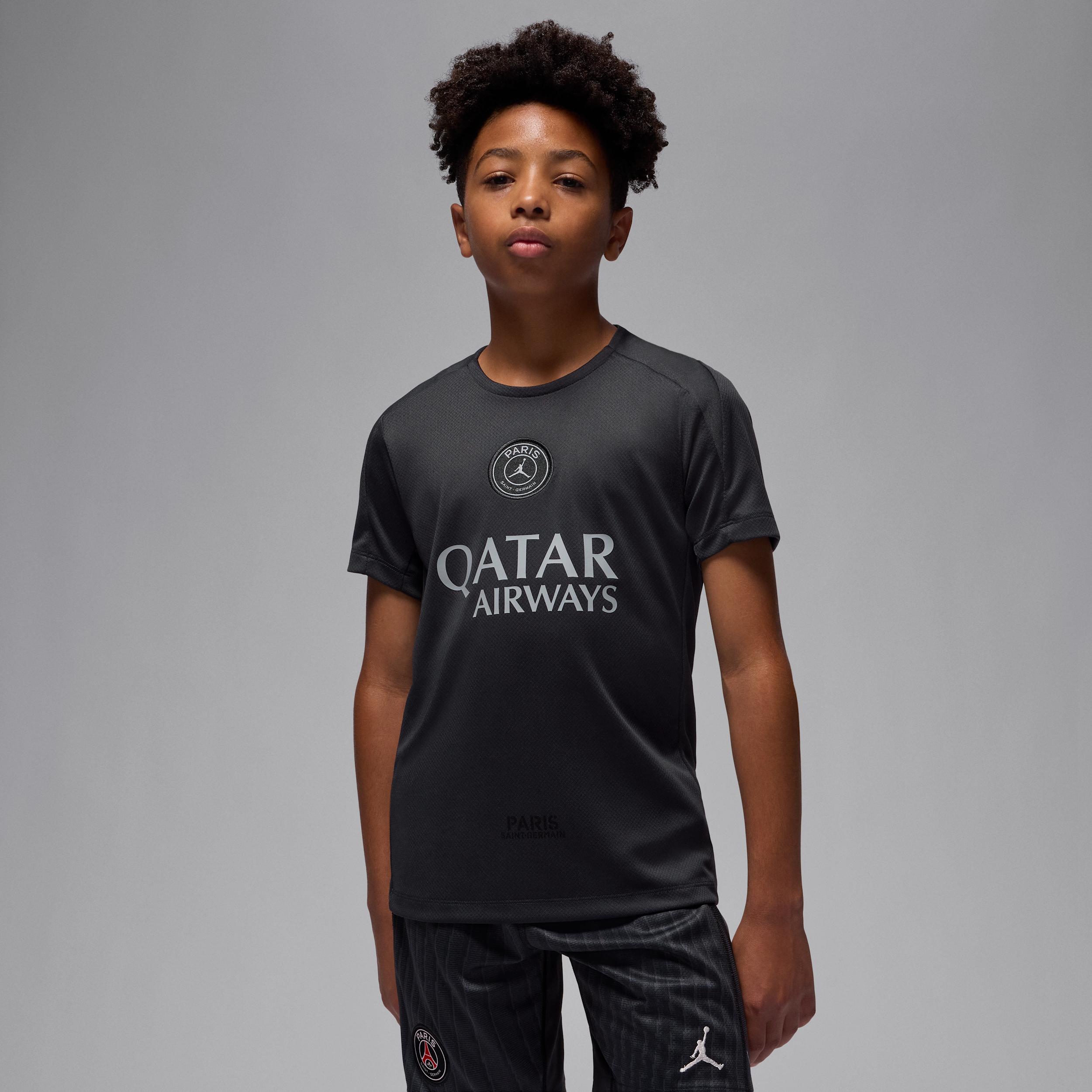 Nike Paris Saint-Germain Strike Fourth Big Kids' Jordan Dri-FIT Soccer Short-Sleeve Top by NIKE