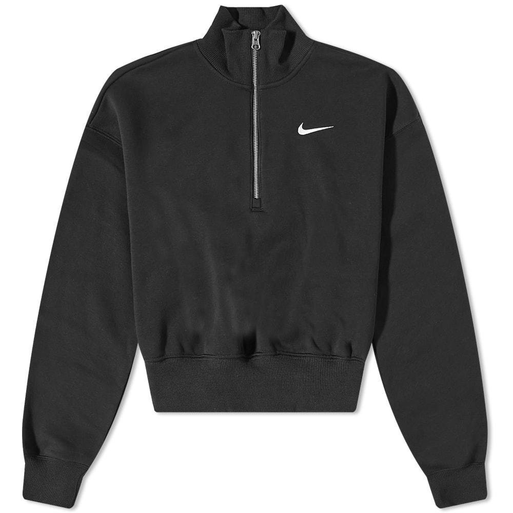 Nike Phoenix Fleece Quarter Zip Crop by NIKE