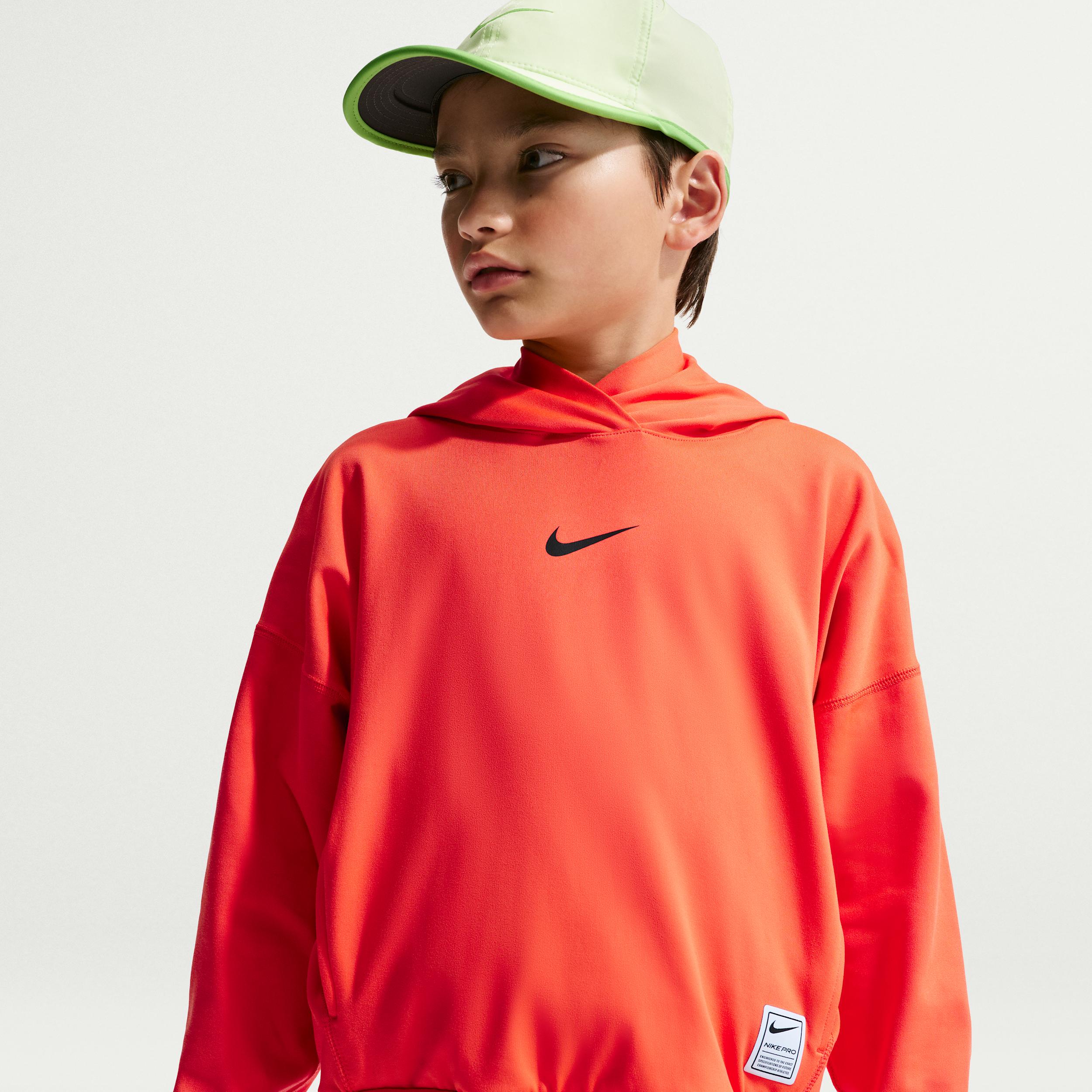 Nike Pro Big Kids' (Boys') Dri-FIT Fleece Pullover Hoodie by NIKE