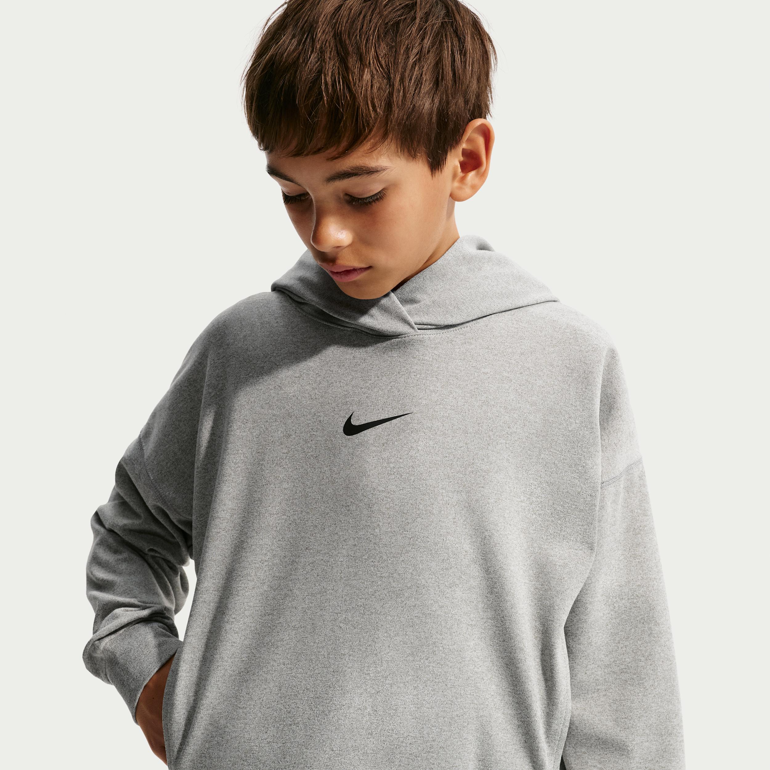 Nike Pro Big Kids' (Boys') Dri-FIT Fleece Pullover Hoodie by NIKE