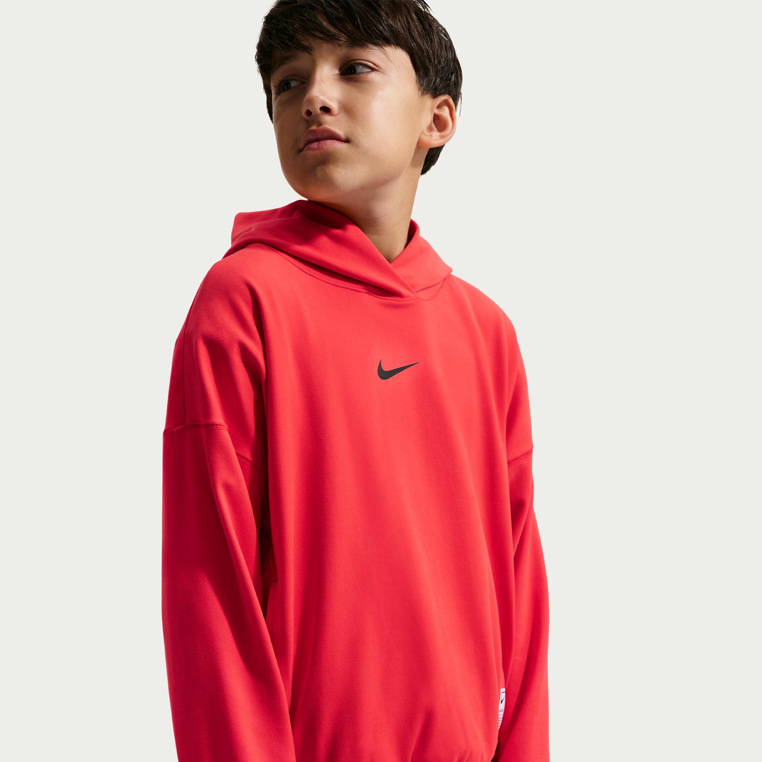 Nike Pro Big Kids' (Boys') Dri-FIT Fleece Pullover Hoodie by NIKE