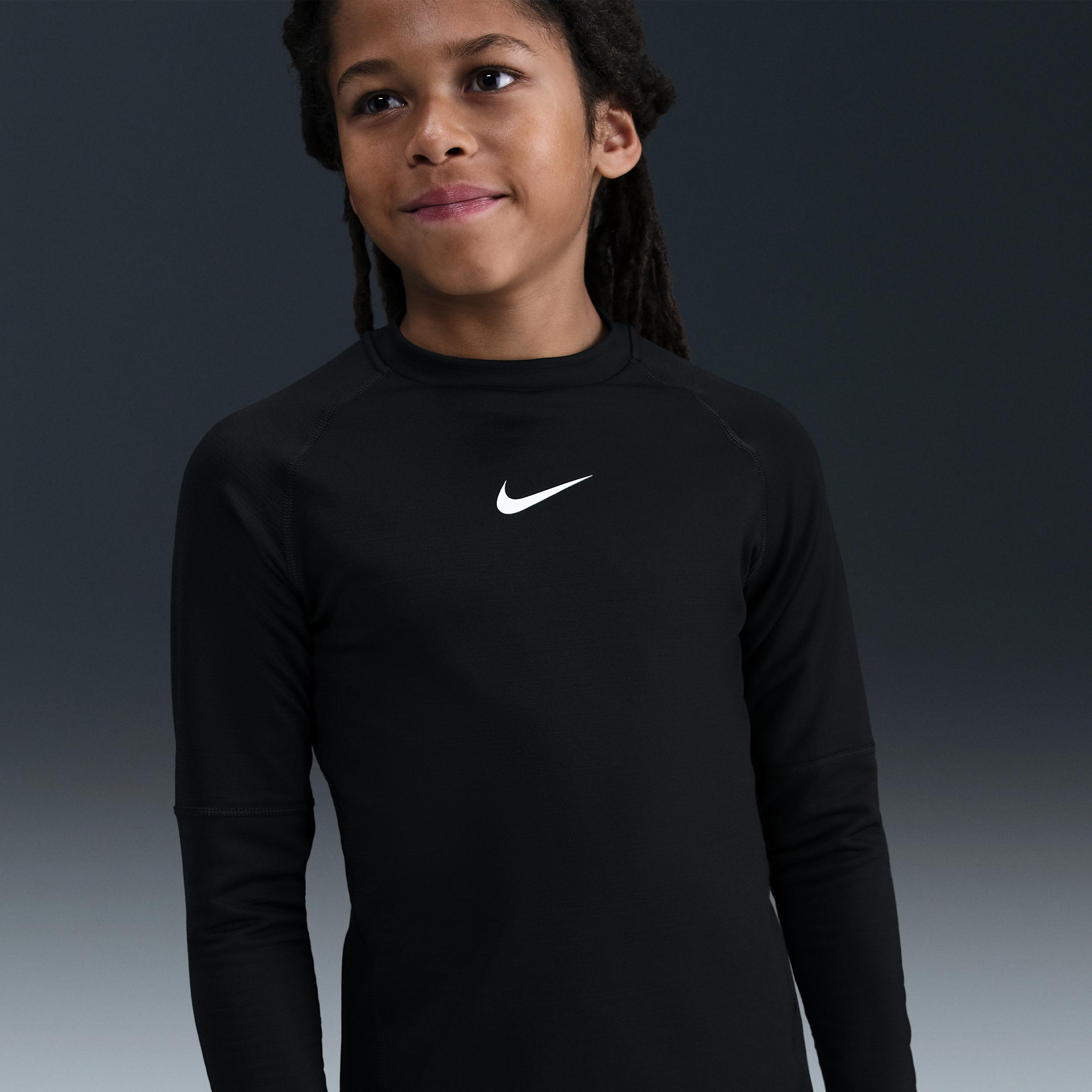 Nike Pro Big Kids' (Boys') Dri-FIT Long-Sleeve Crewneck Top by NIKE