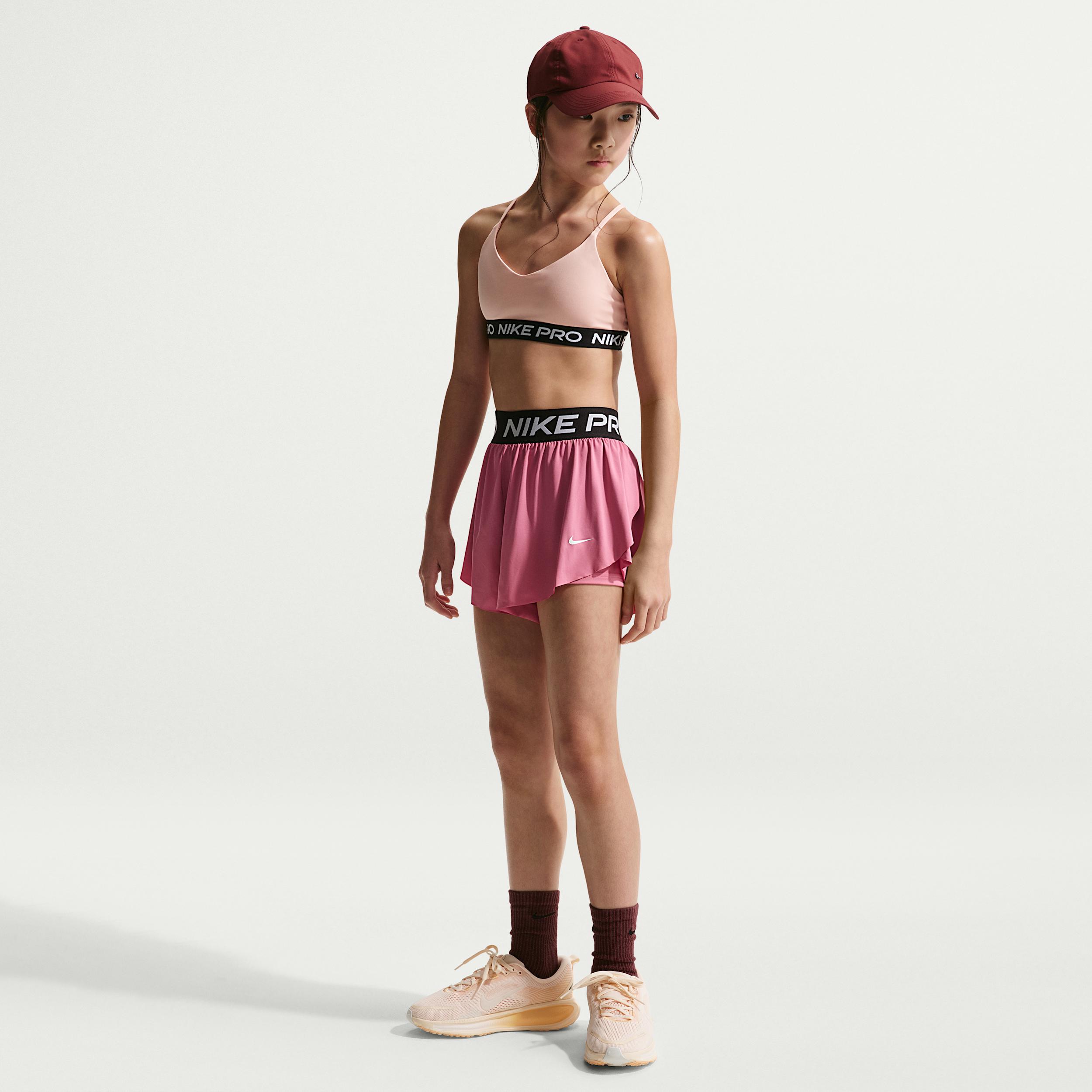 Nike Pro Big Kids' (Girls') Dri-FIT 2-in-1 Shorts by NIKE