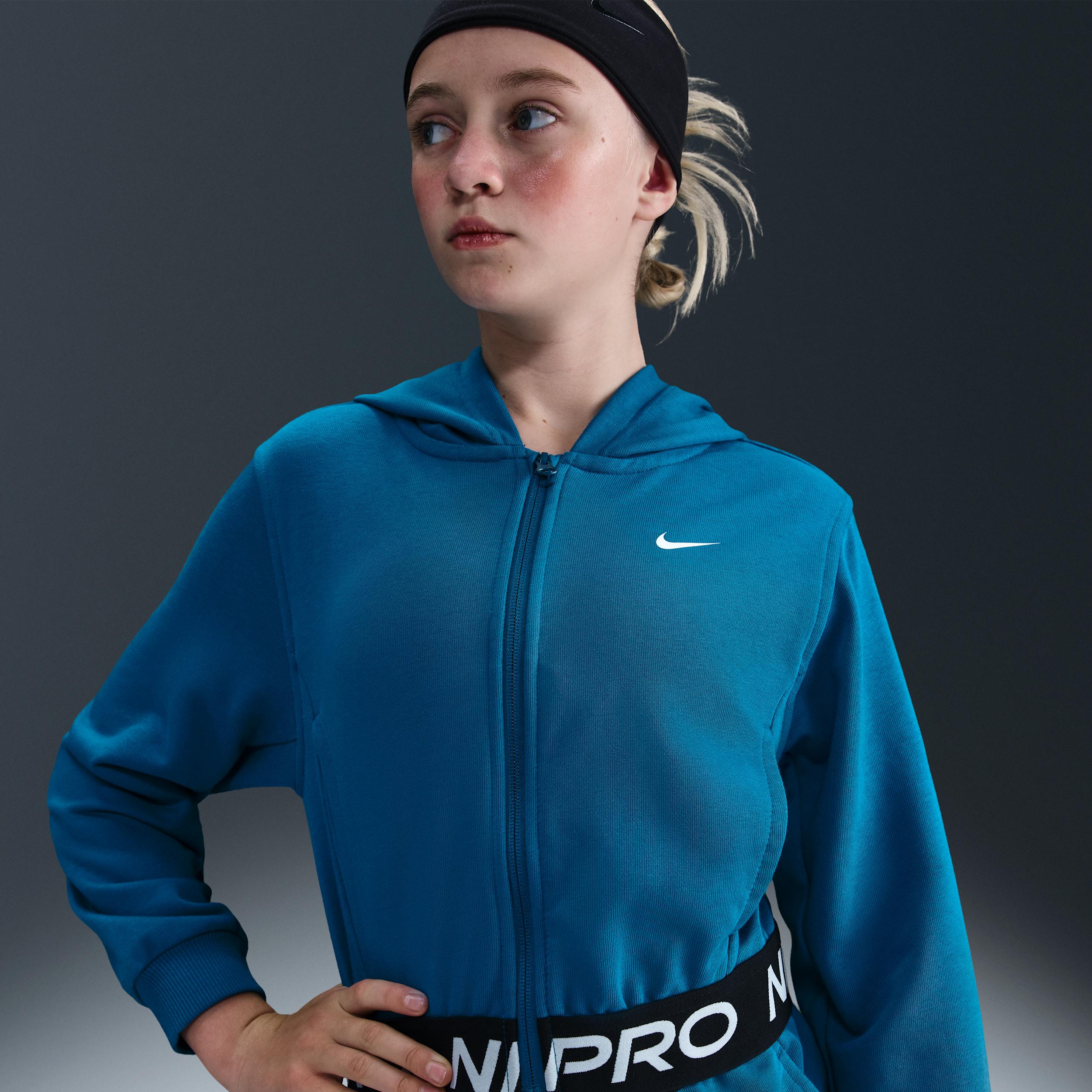 Nike Pro Fleece Big Kids' (Girls') Dri-FIT Full-Zip Hoodie by NIKE