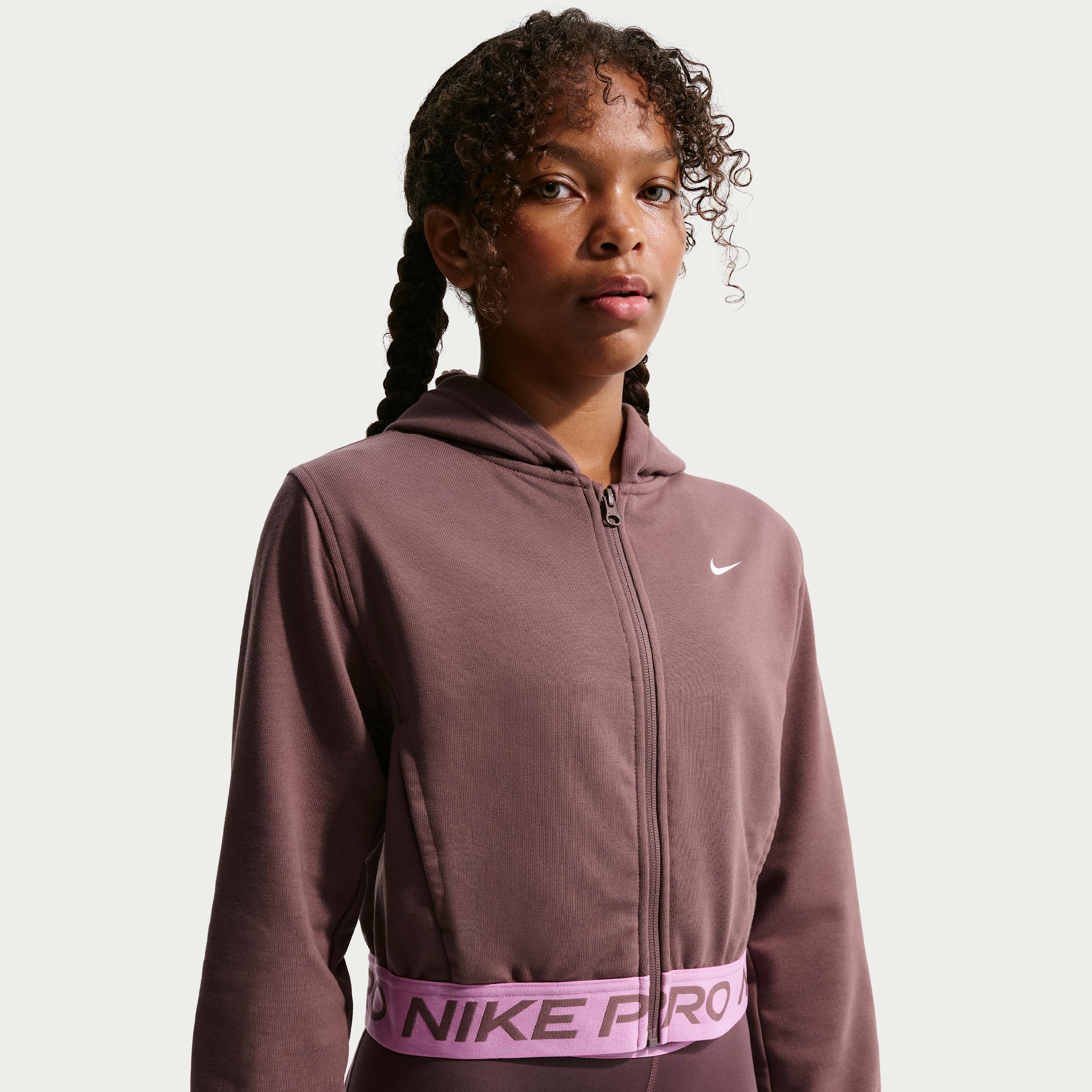 Nike Pro Fleece Big Kids' (Girls') Dri-FIT Full-Zip Hoodie by NIKE
