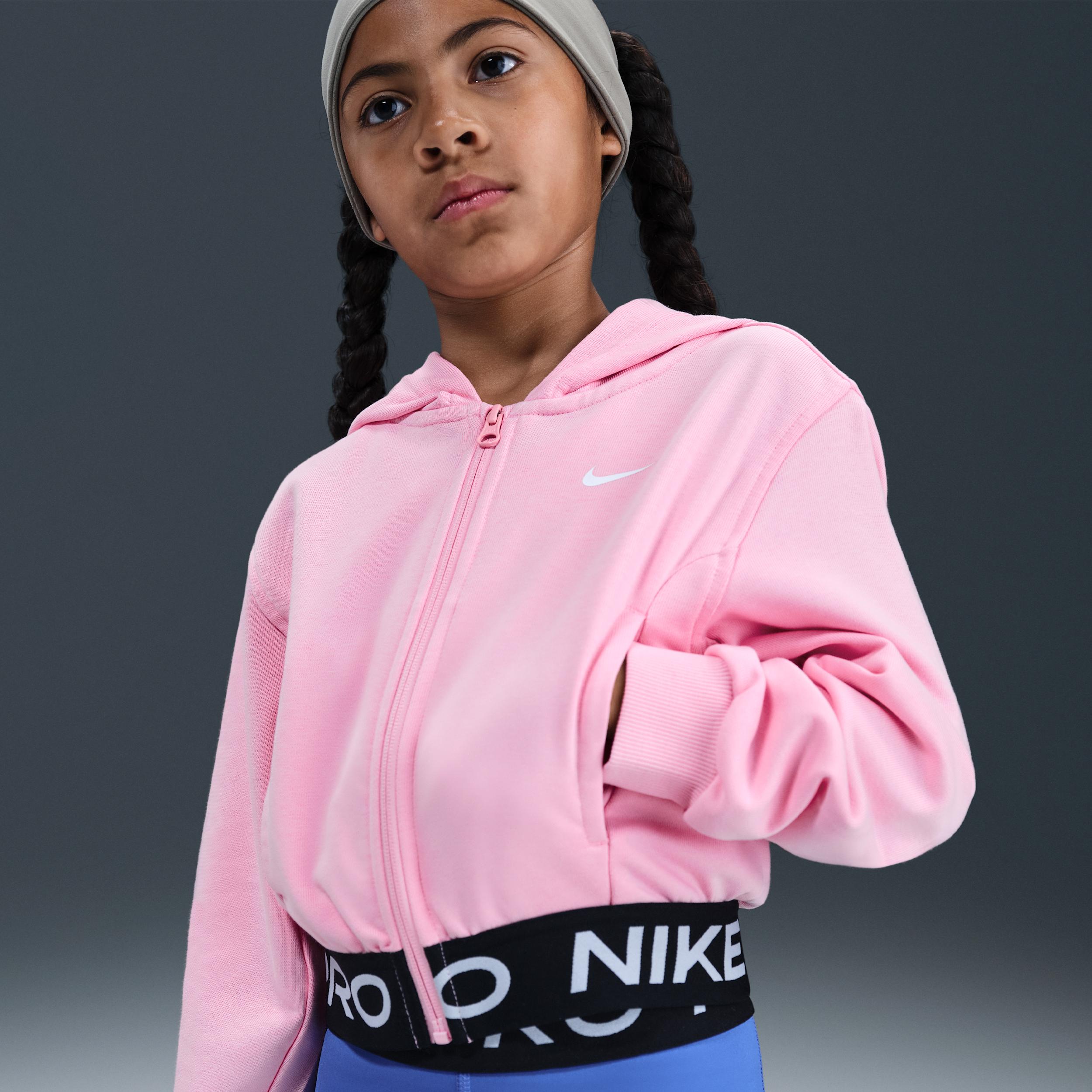 Nike Pro Fleece Big Kids' (Girls') Dri-FIT Full-Zip Hoodie by NIKE