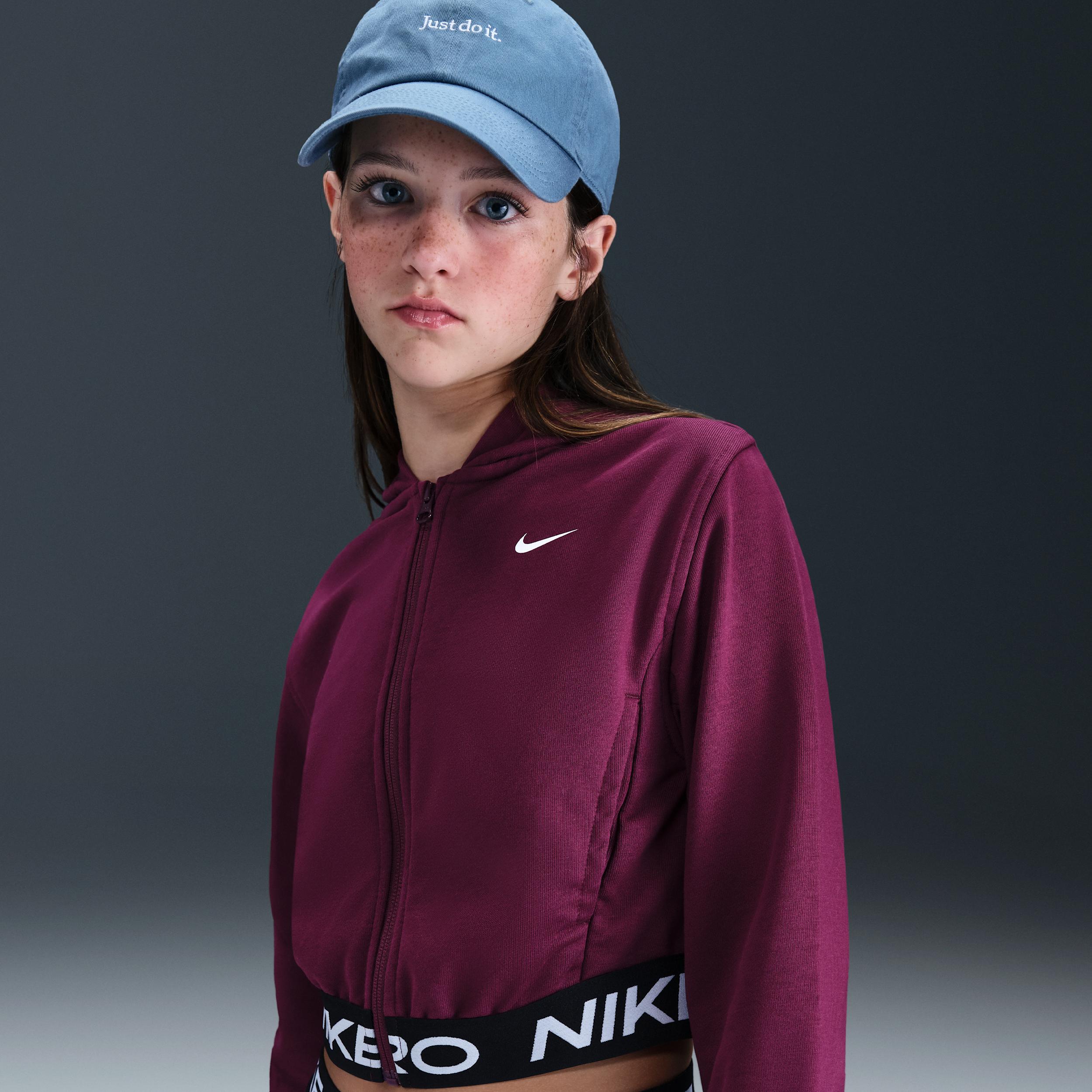 Nike Pro Fleece Big Kids' (Girls') Dri-FIT Full-Zip Hoodie by NIKE