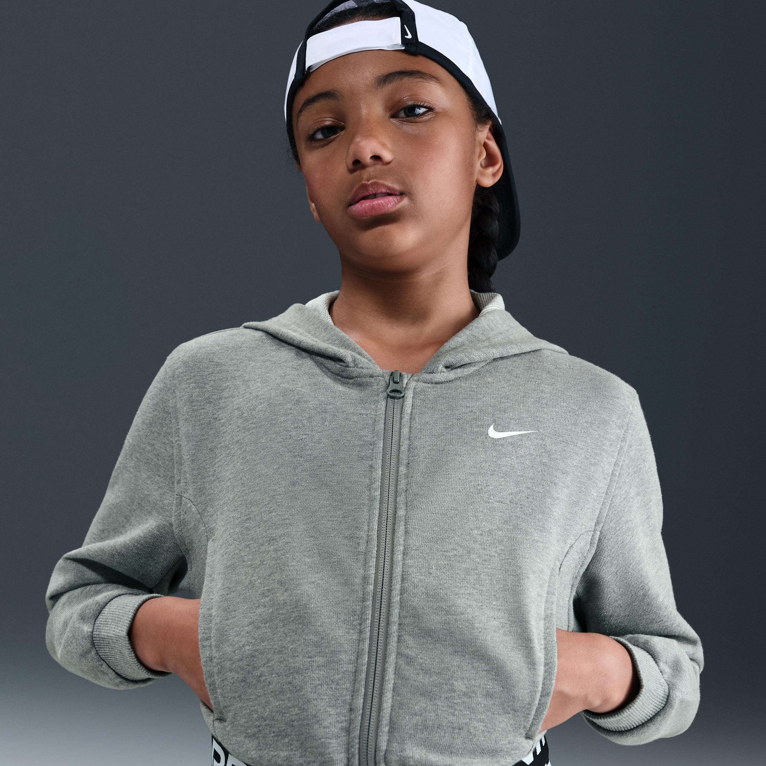 Nike Pro Fleece Big Kids' (Girls') Dri-FIT Full-Zip Hoodie by NIKE