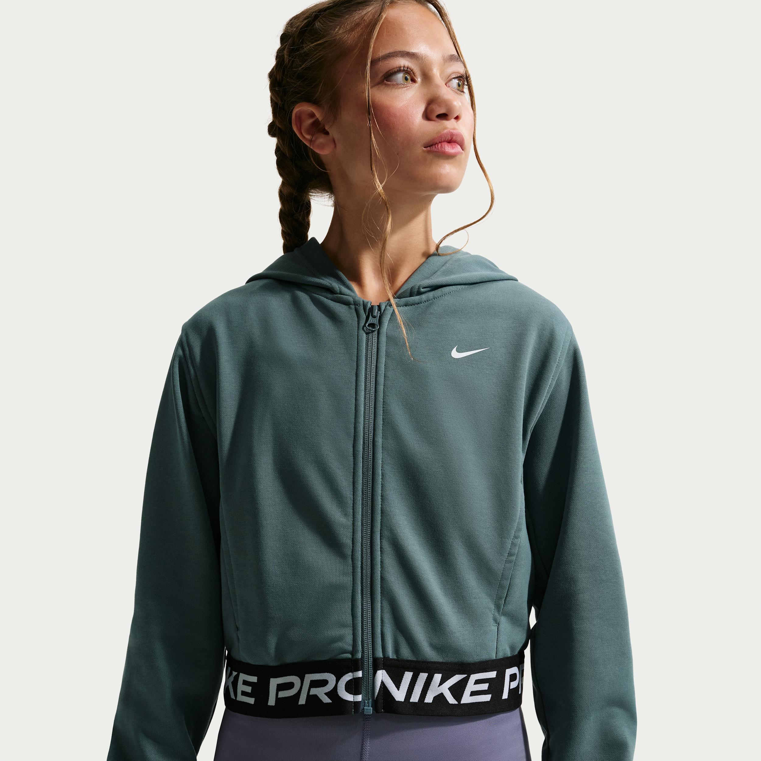 Nike Pro Fleece Big Kids' (Girls') Dri-FIT Full-Zip Hoodie by NIKE