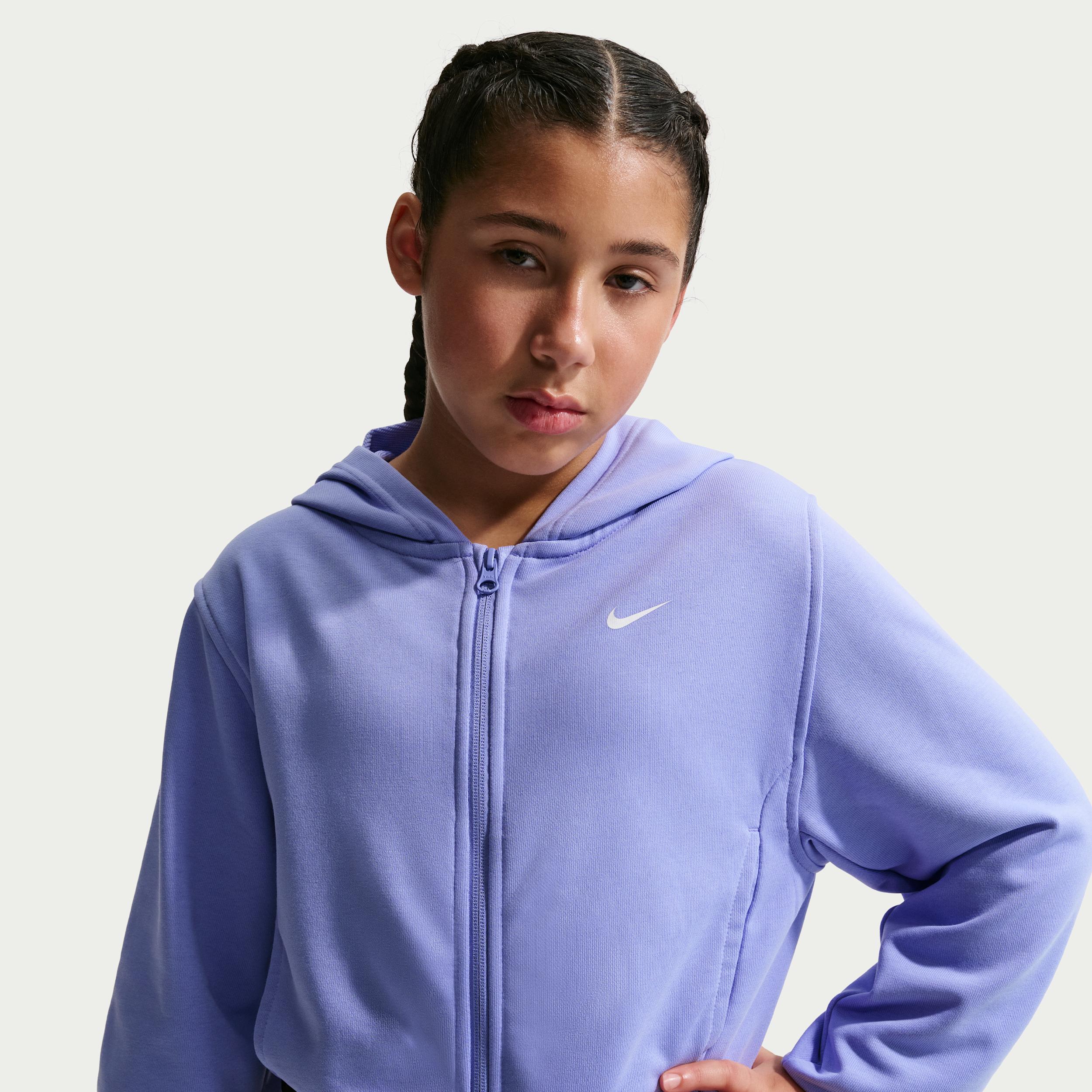 Nike Pro Fleece Big Kids' (Girls') Dri-FIT Full-Zip Hoodie by NIKE