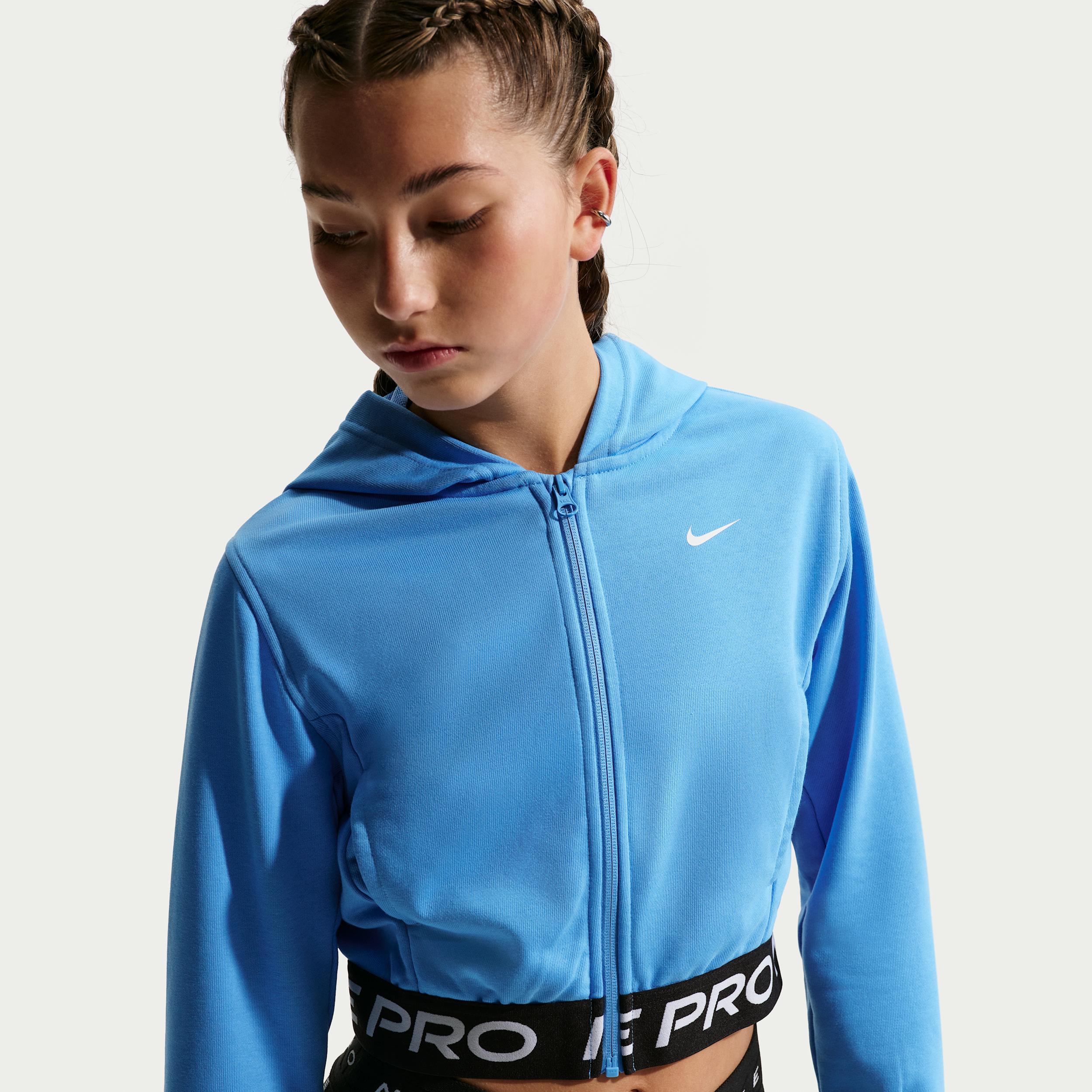 Nike Pro Fleece Big Kids' (Girls') Dri-FIT Full-Zip Hoodie by NIKE