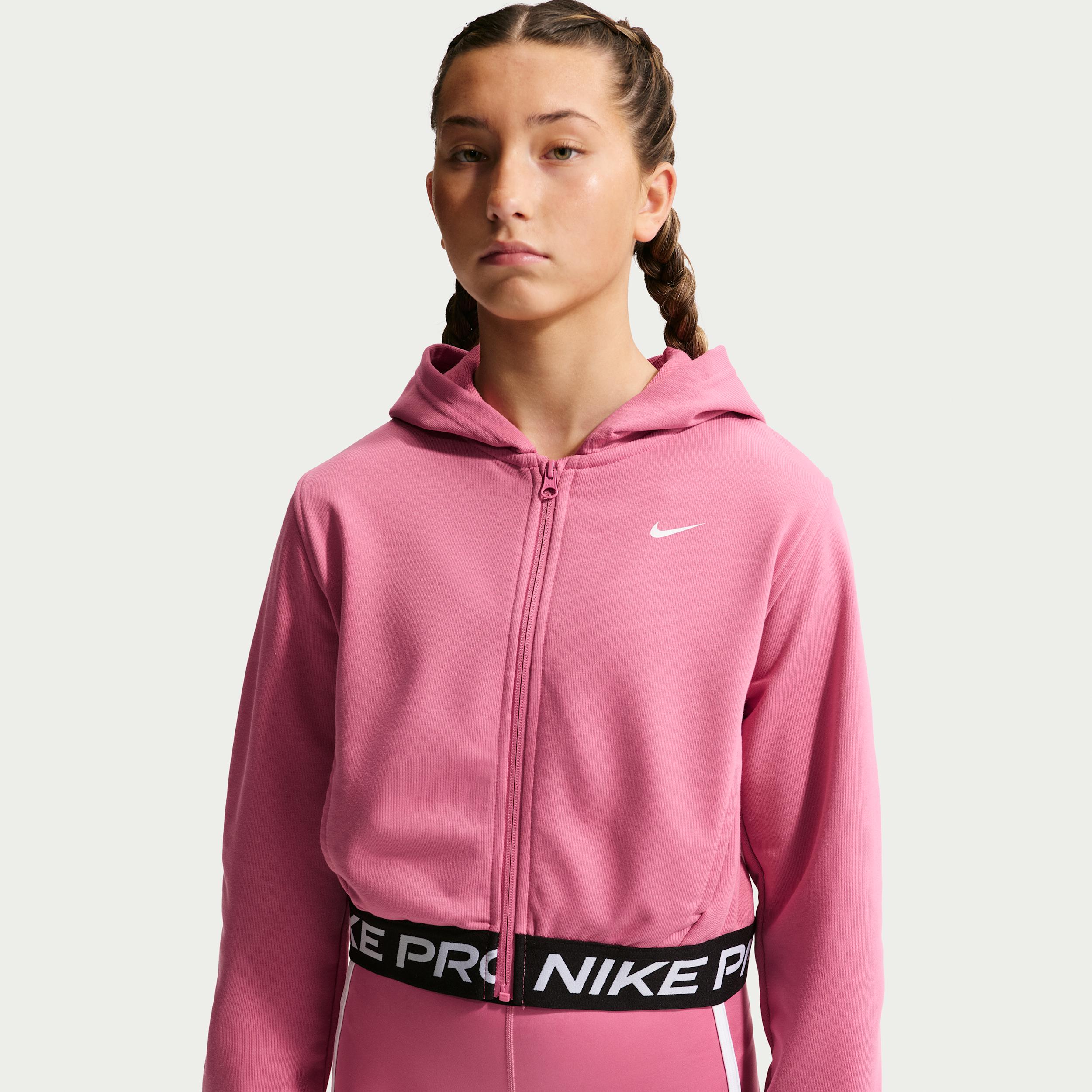 Nike Pro Fleece Big Kids' (Girls') Dri-FIT Full-Zip Hoodie by NIKE