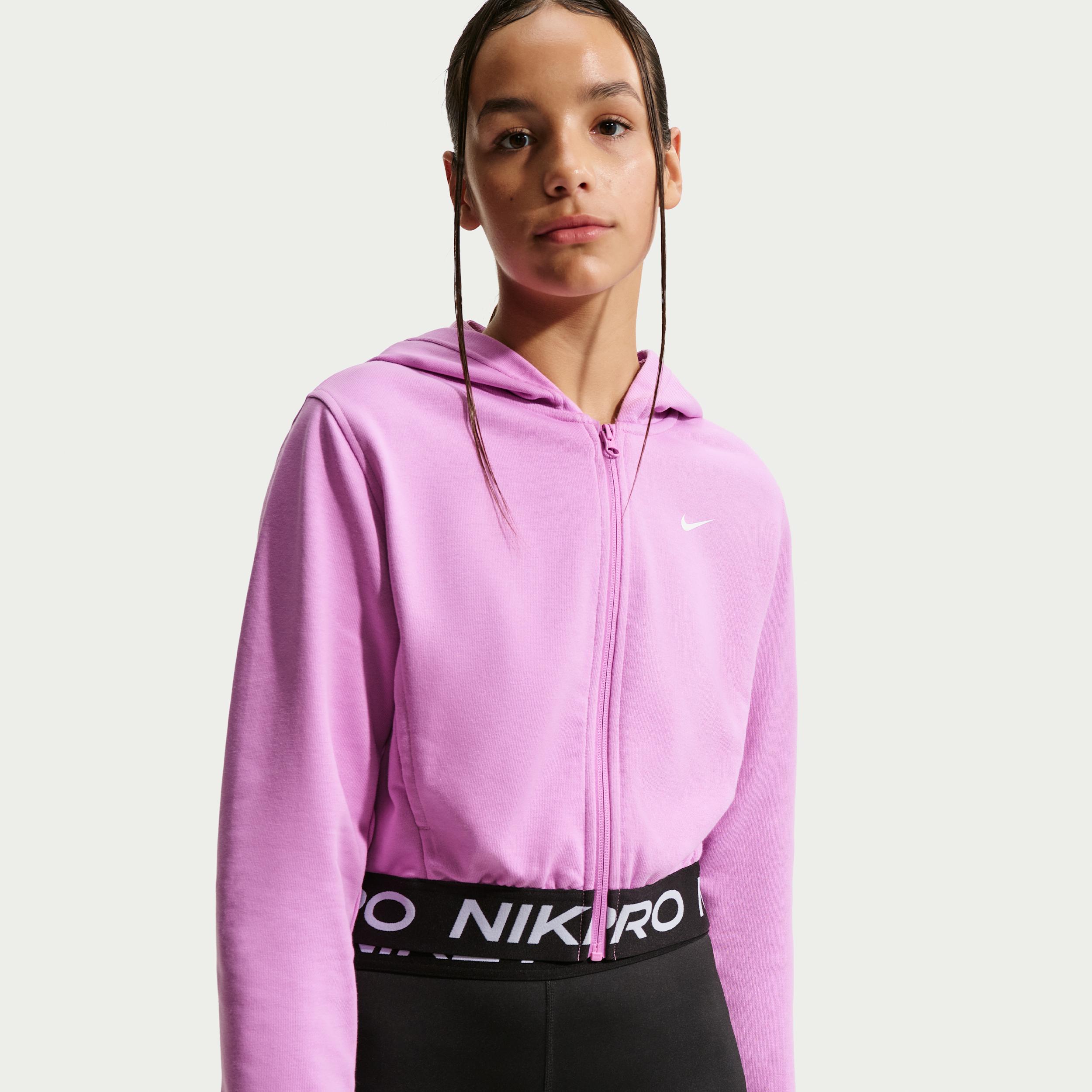 Nike Pro Fleece Big Kids' (Girls') Dri-FIT Full-Zip Hoodie by NIKE