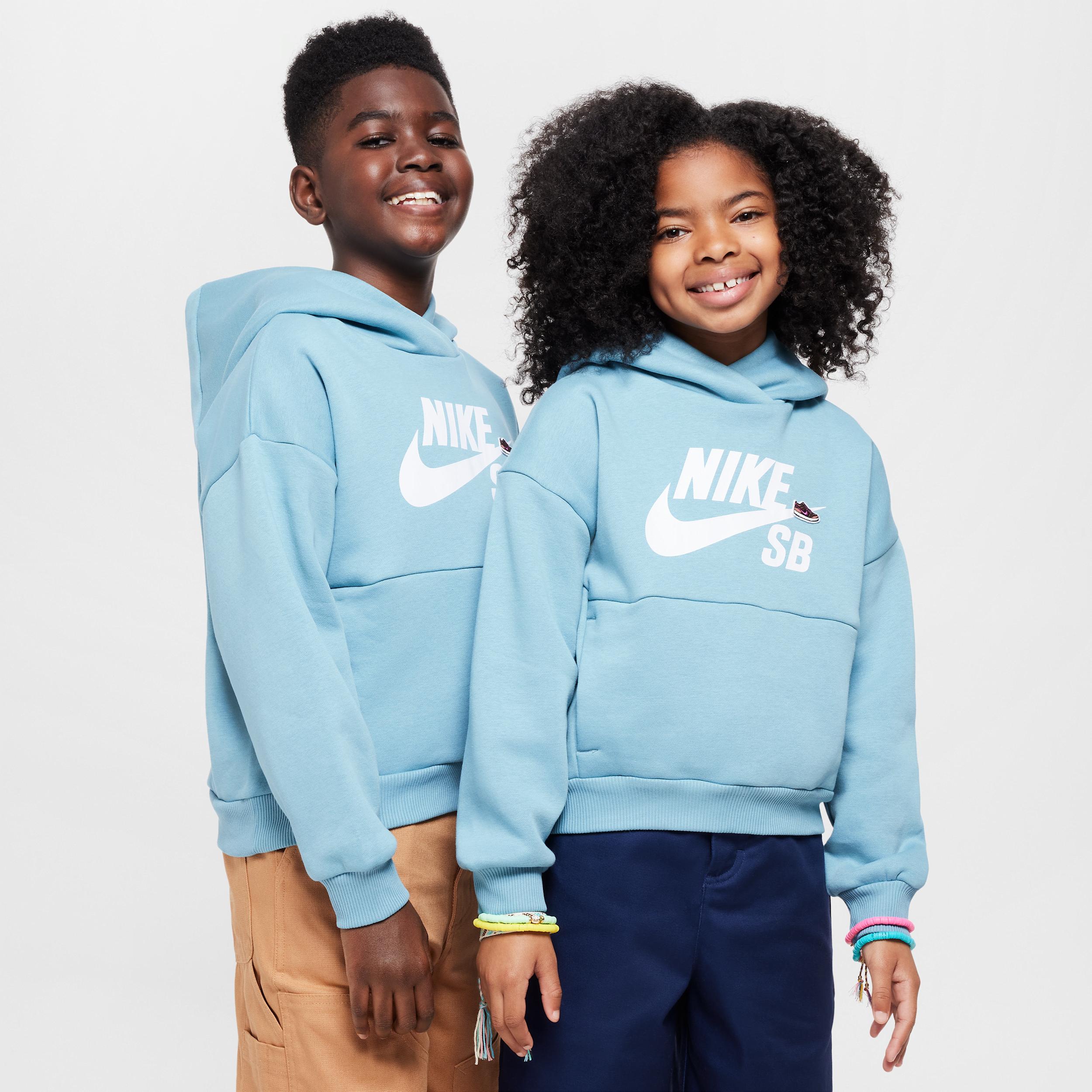 Nike SB Icon Fleece EasyOn Big Kids' Oversized Pullover Hoodie by NIKE