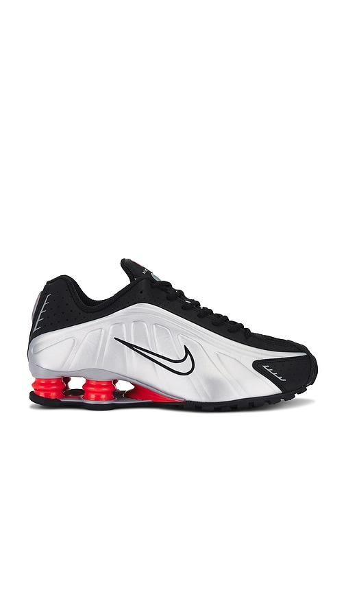 Nike Shox R4 Sneaker in Metallic Silver by NIKE